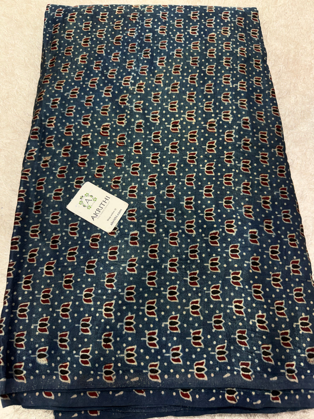 Ajrakh pure mashru silk fabric