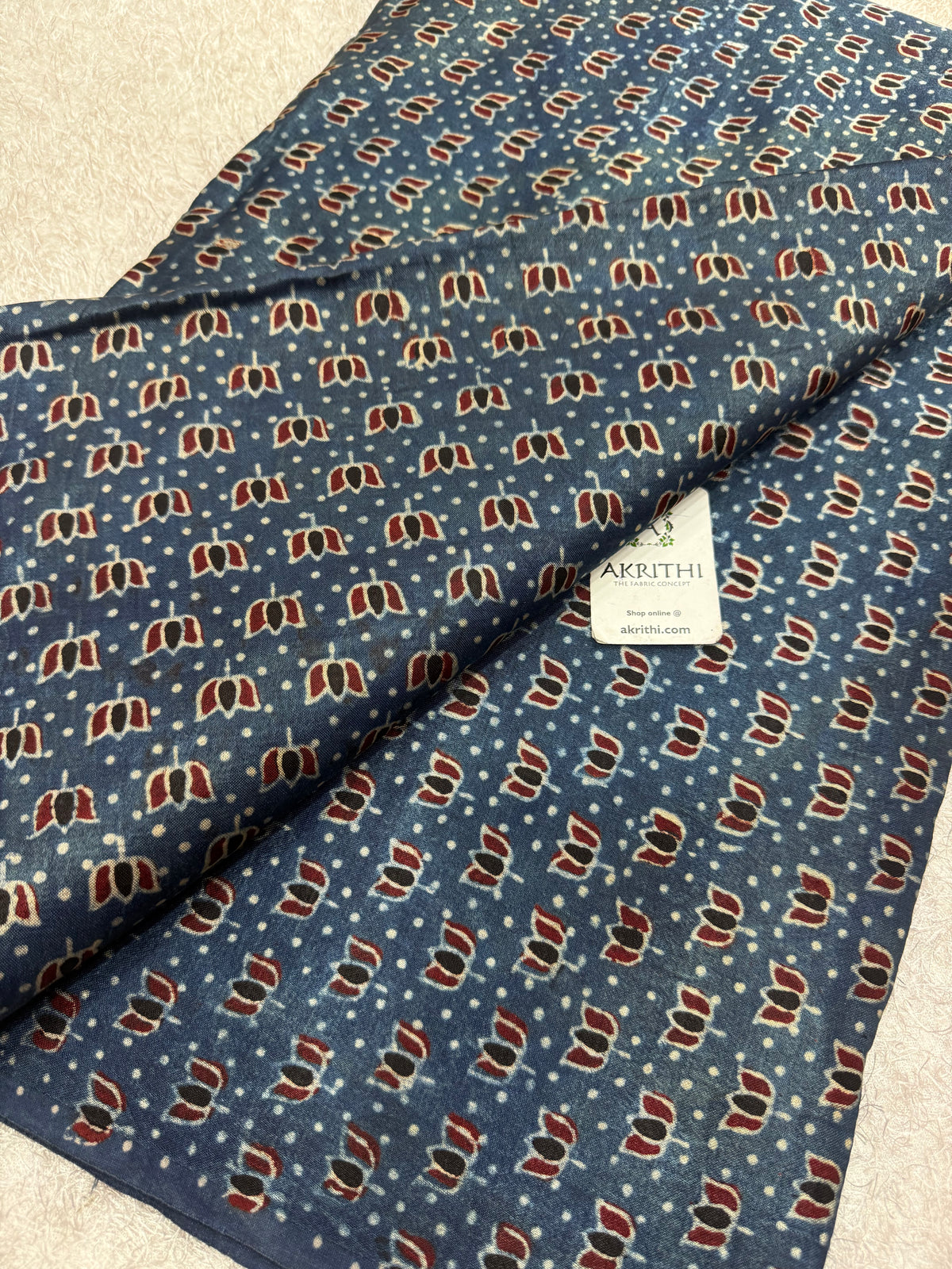 Ajrakh pure mashru silk fabric