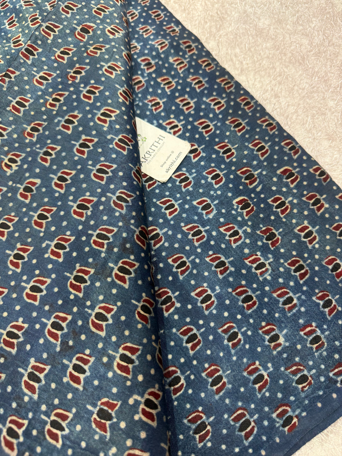Ajrakh pure mashru silk fabric
