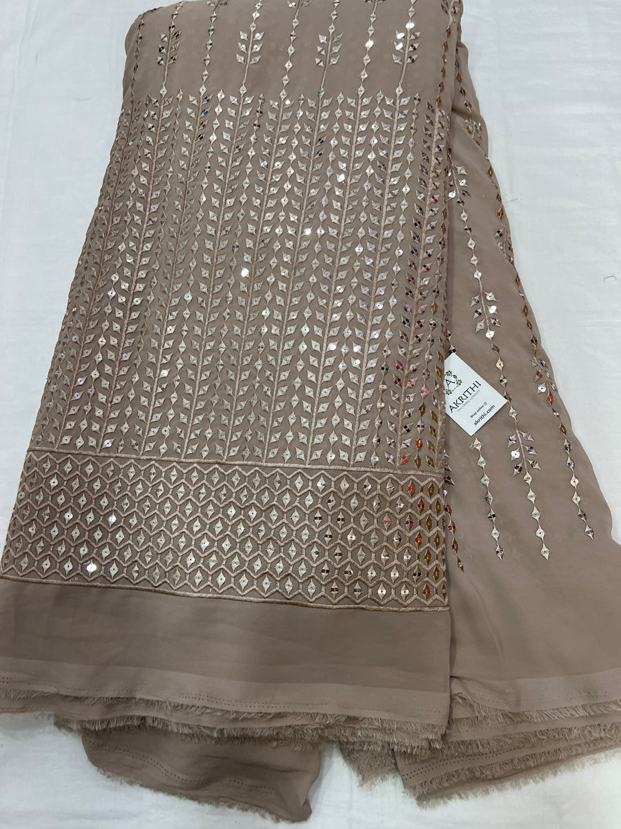 Embroidered georgette fabric