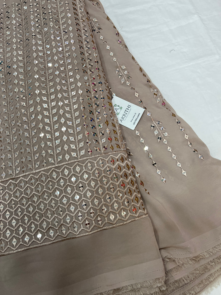 Embroidered georgette fabric