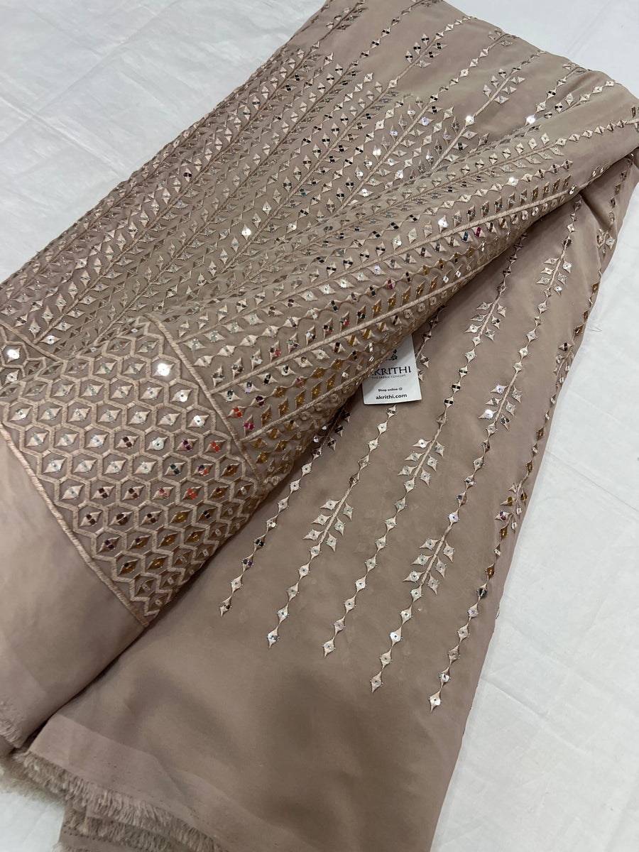 Embroidered georgette fabric