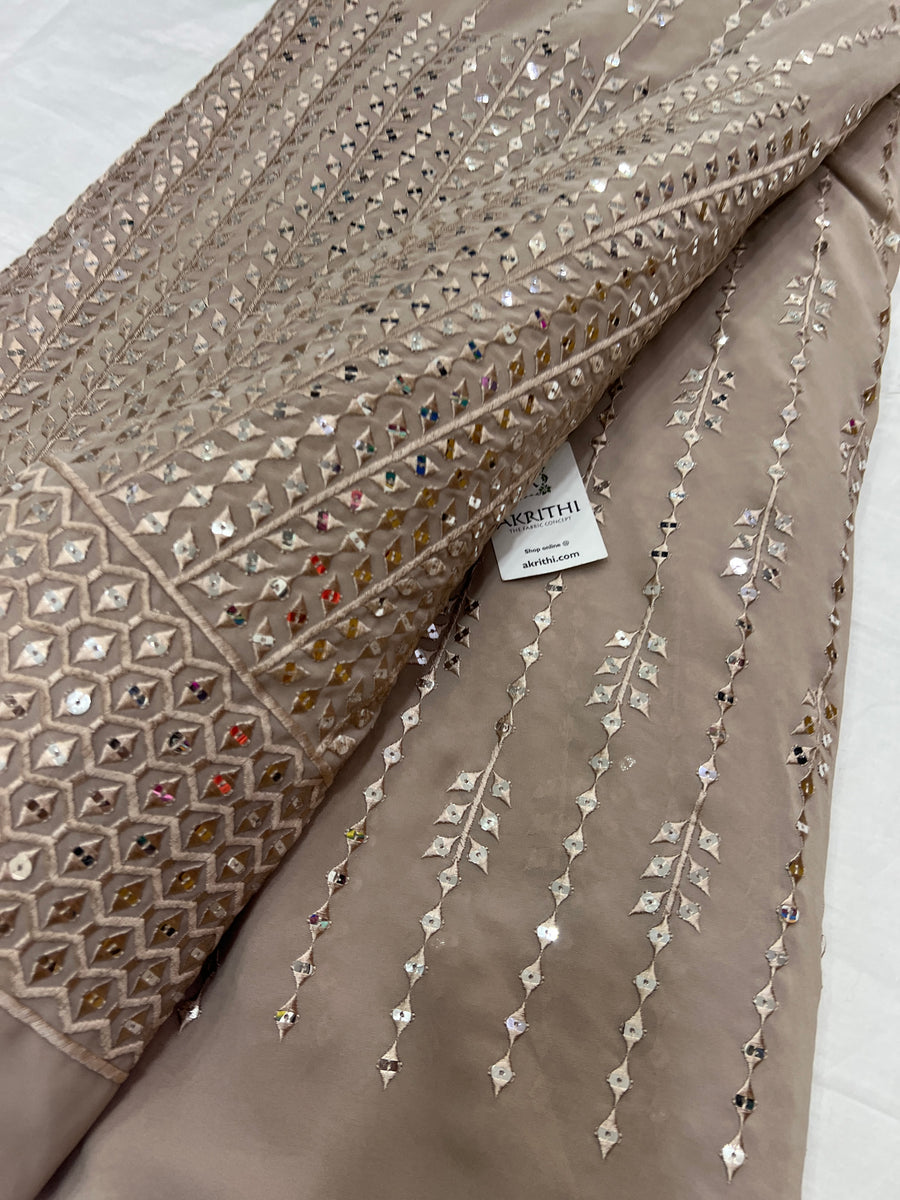 Embroidered georgette fabric