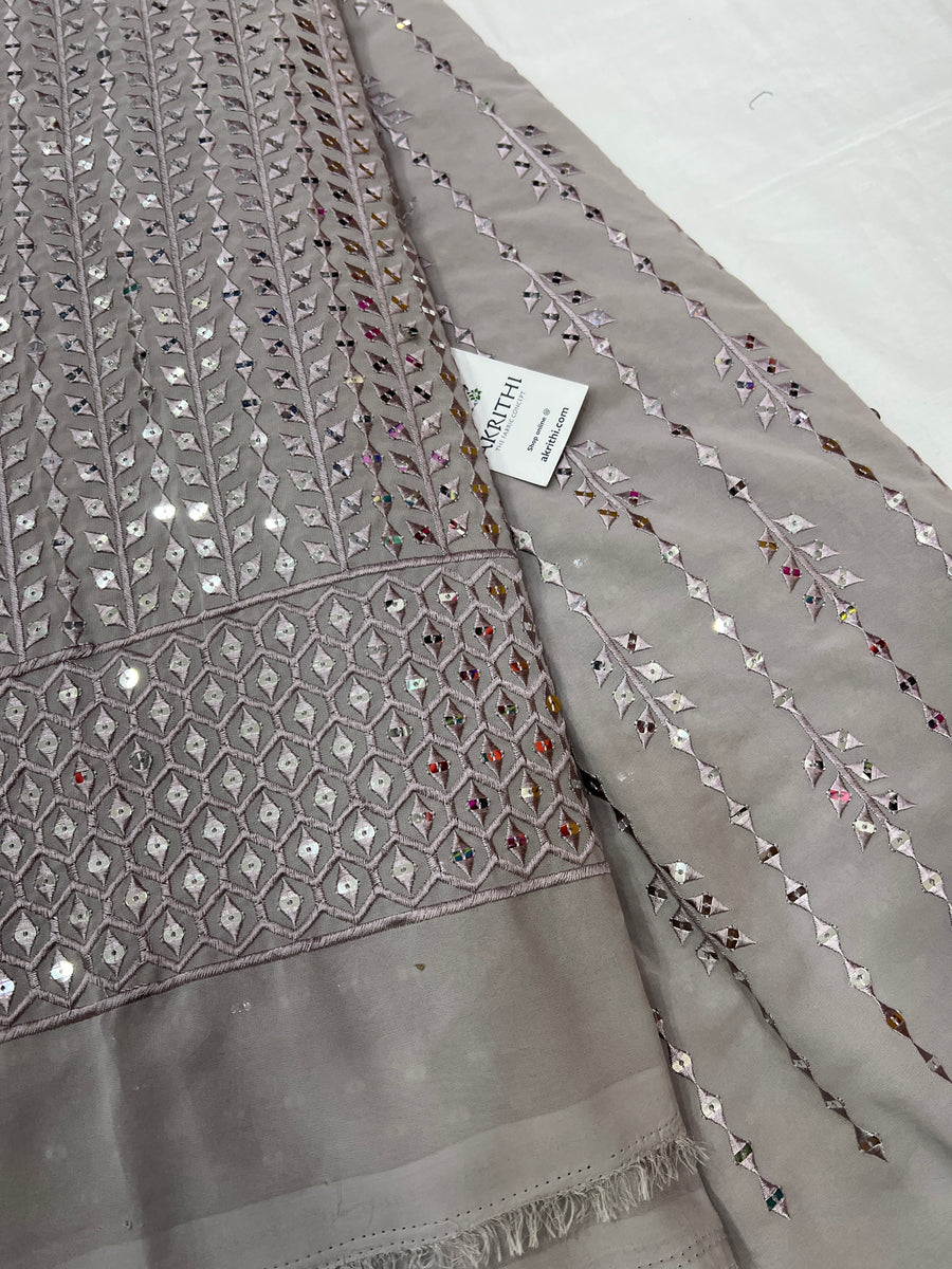 Embroidered georgette fabric