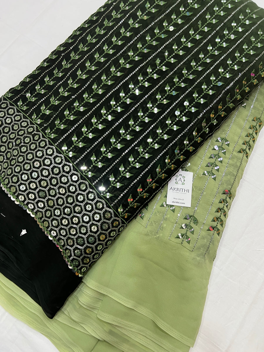 Embroidered georgette fabric