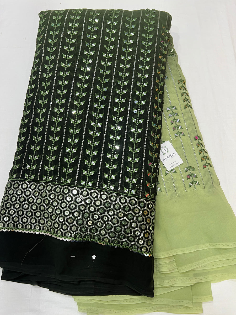 Embroidered georgette fabric