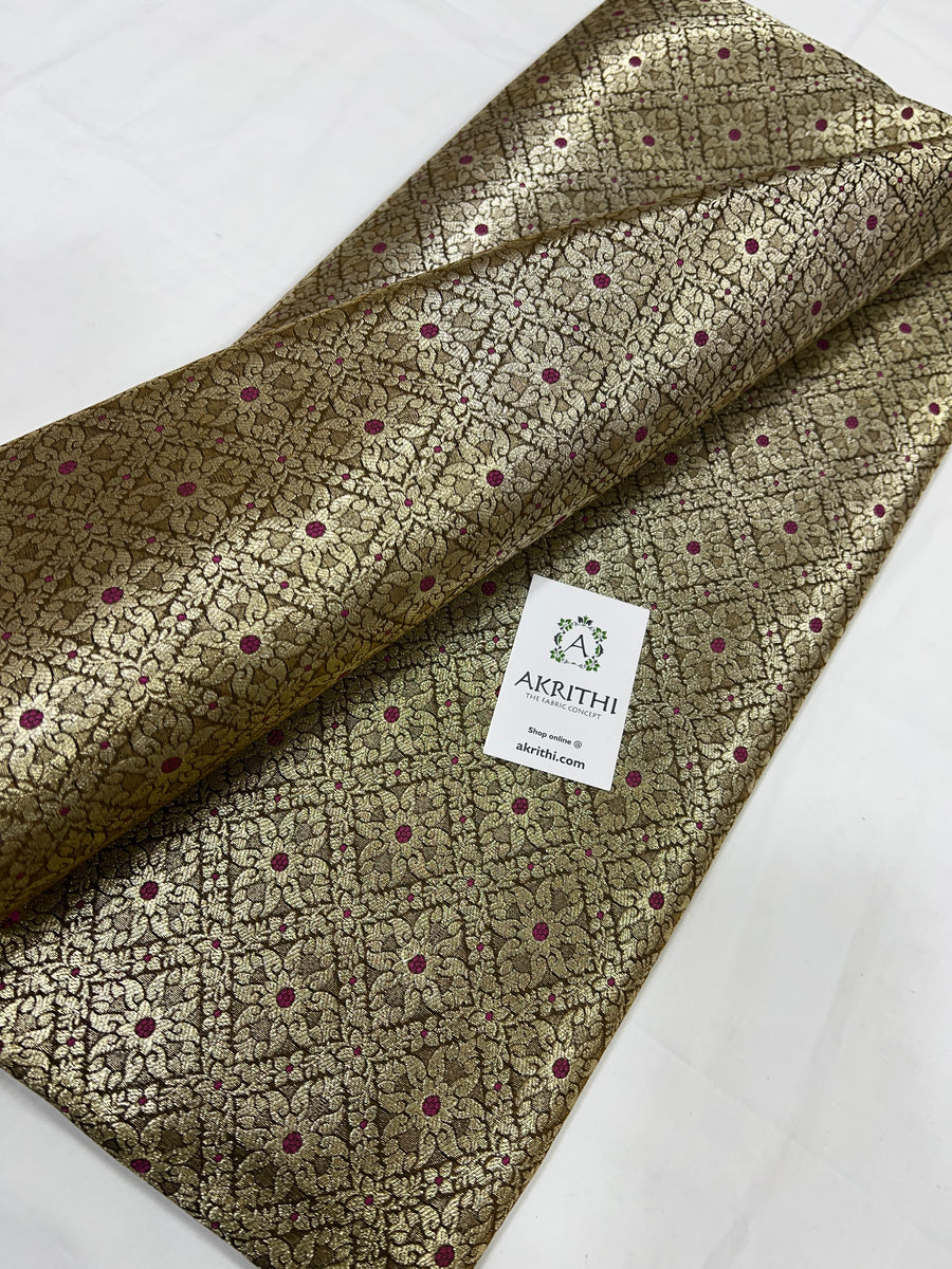 Pure Banarasi brocade fabric