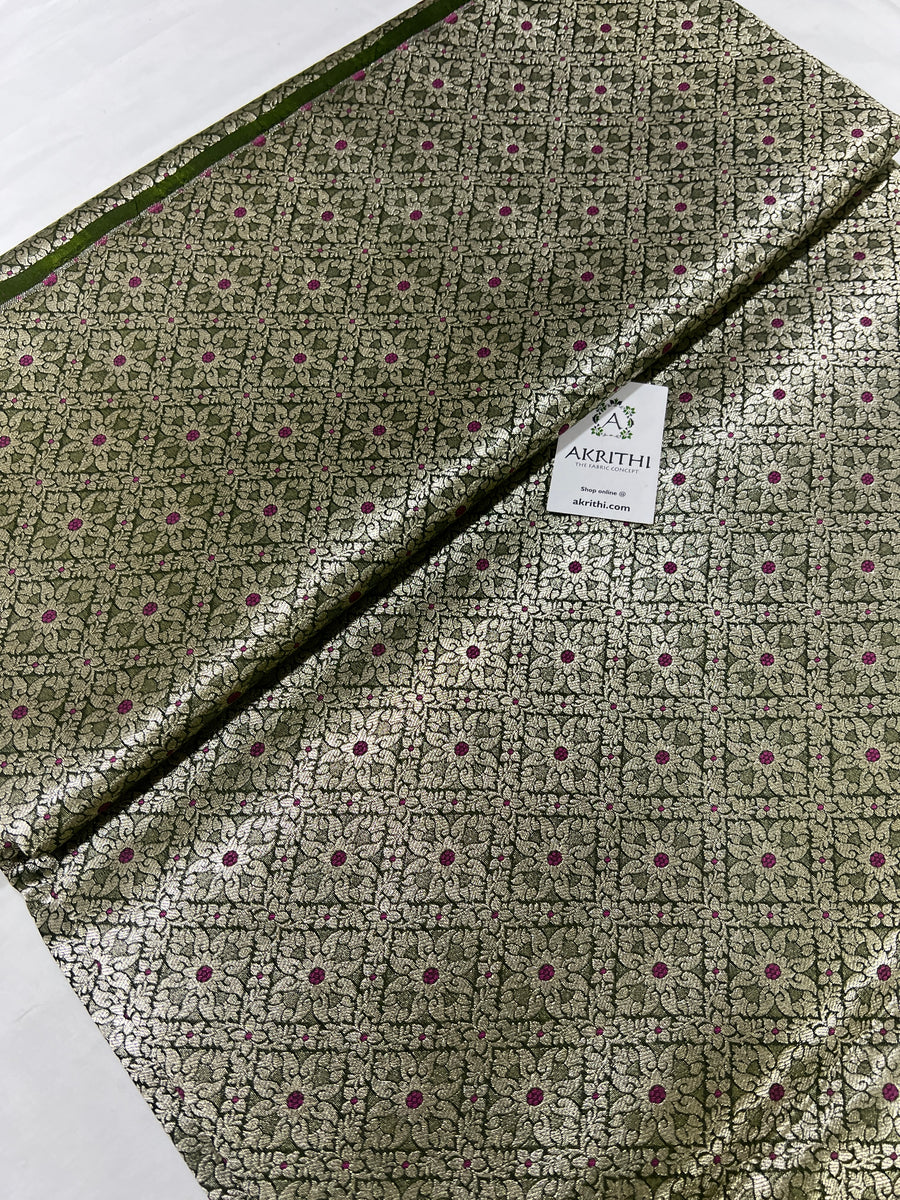 Pure Banarasi brocade fabric