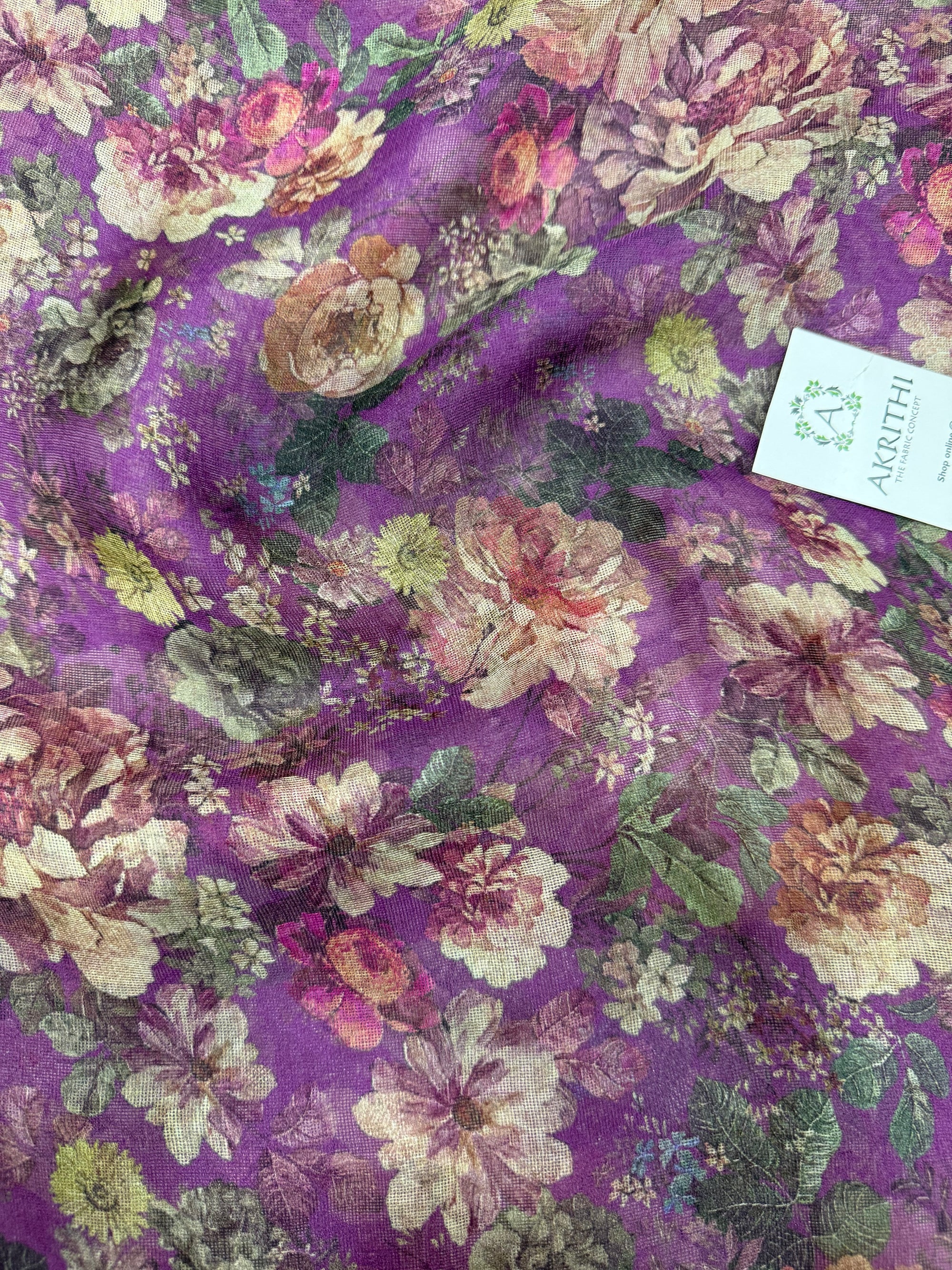 Printed viscose jute fabric