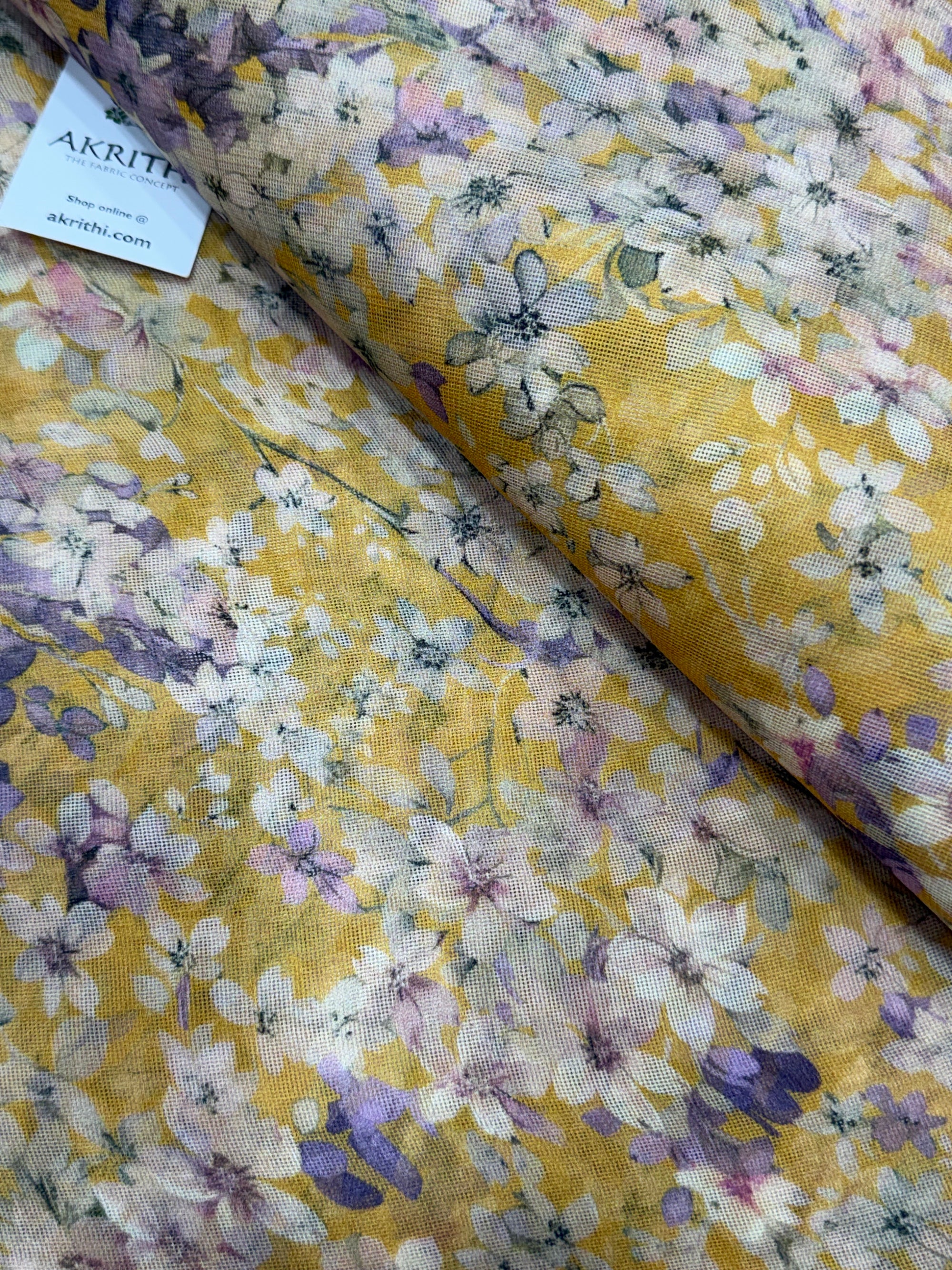 Printed viscose jute fabric