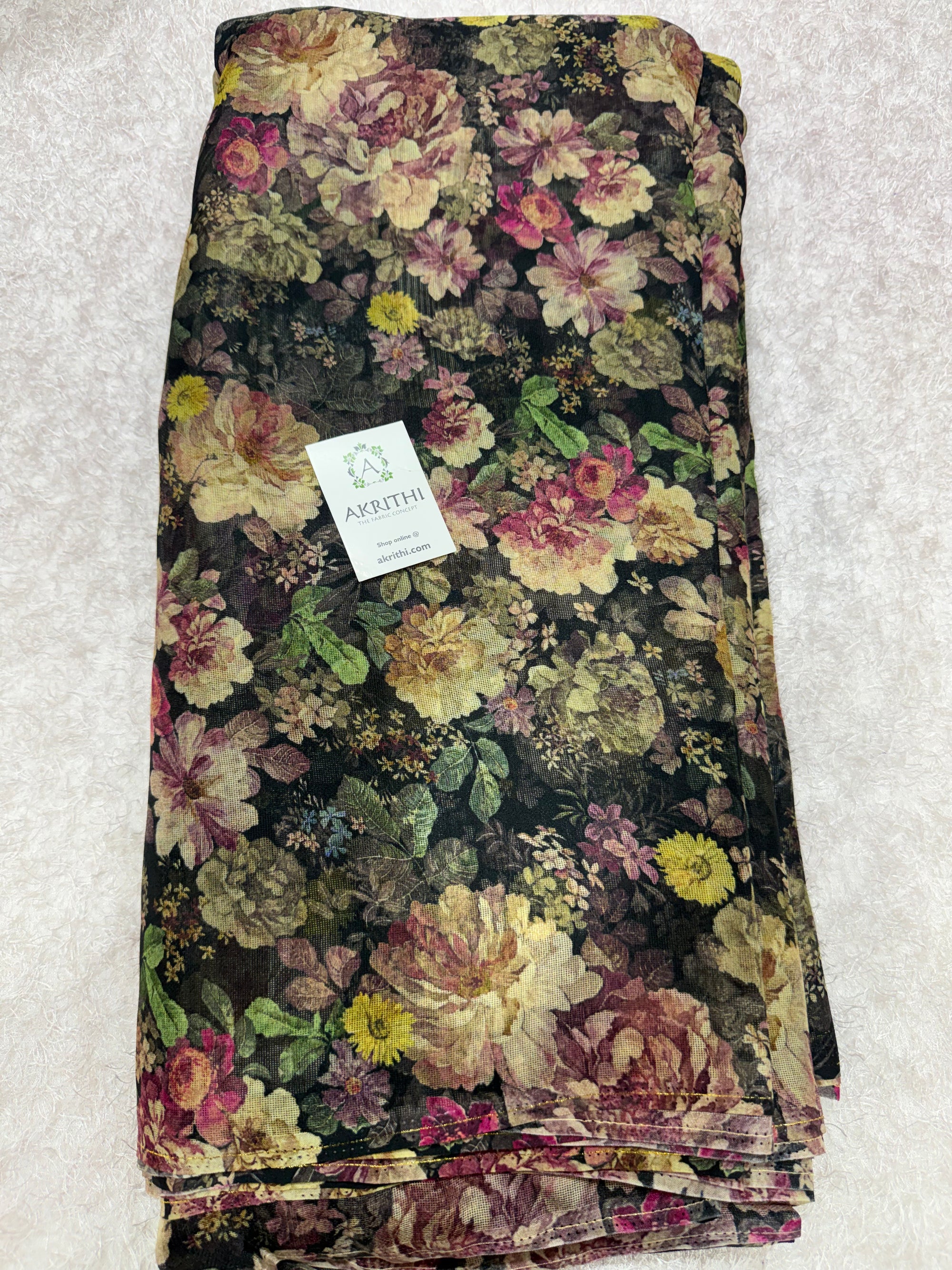Printed viscose jute fabric