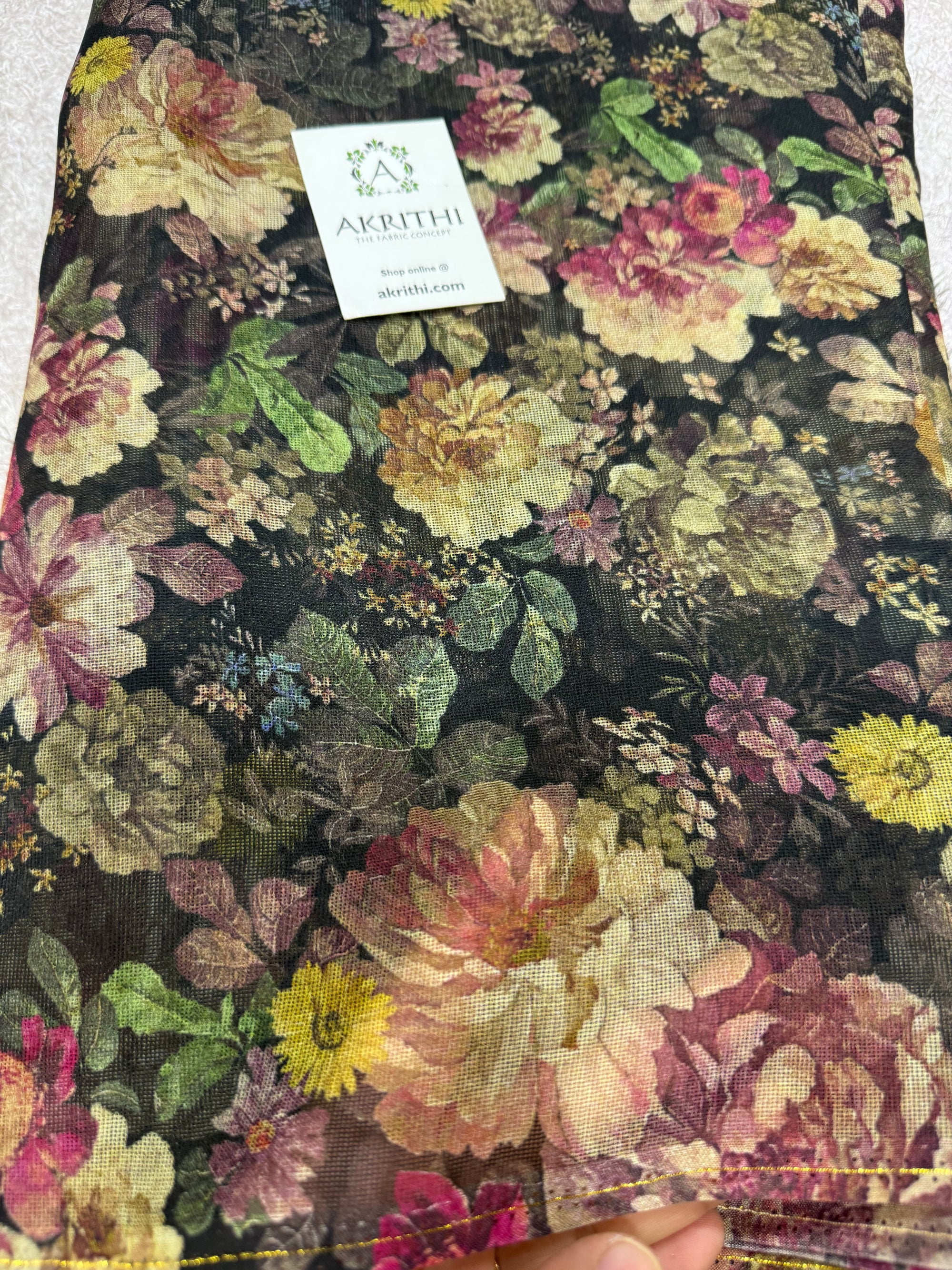 Printed viscose jute fabric