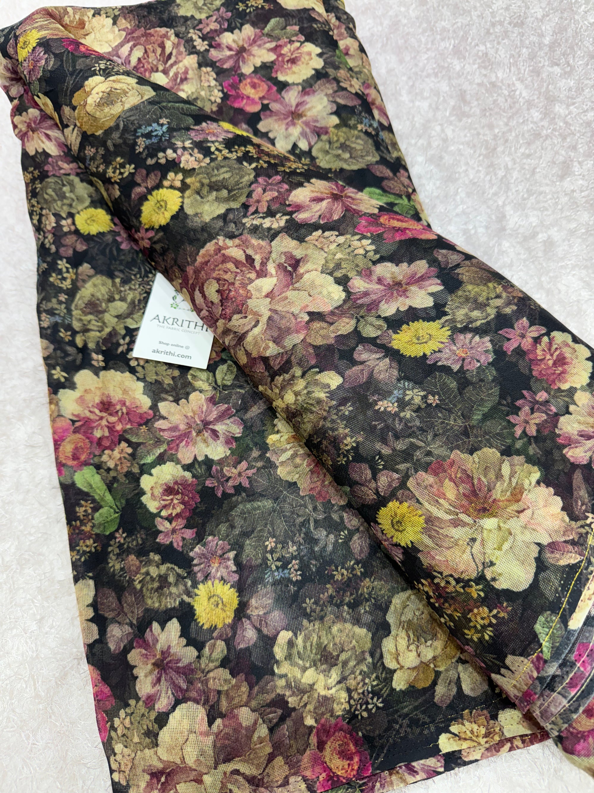Printed viscose jute fabric