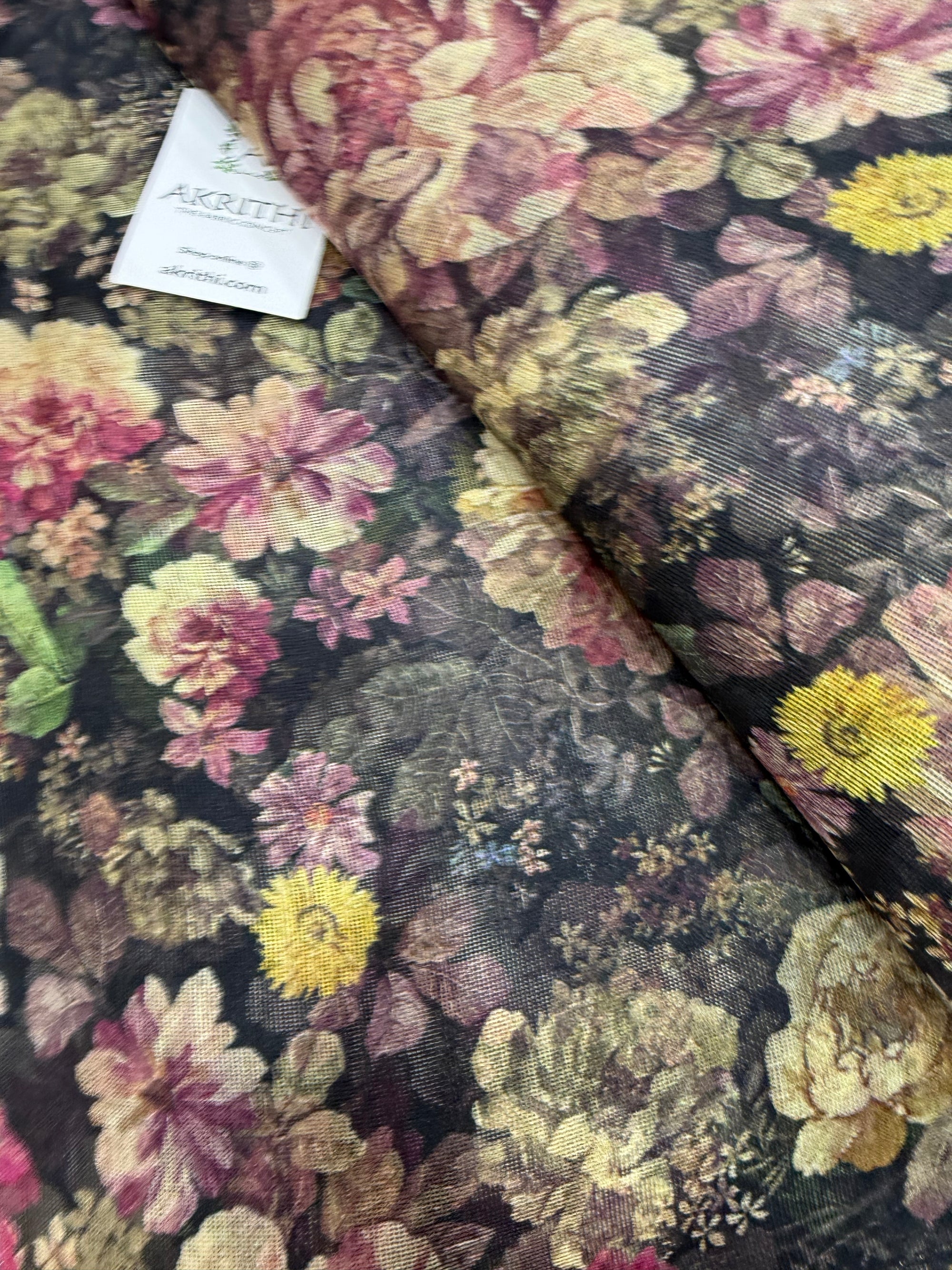 Printed viscose jute fabric