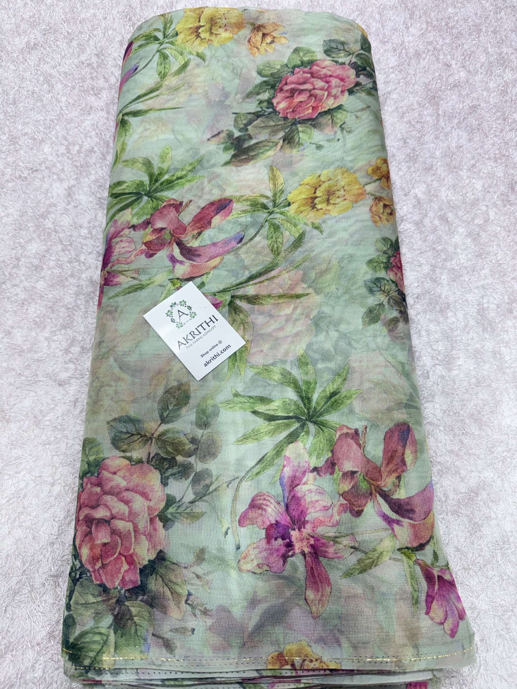 Printed viscose jute fabric
