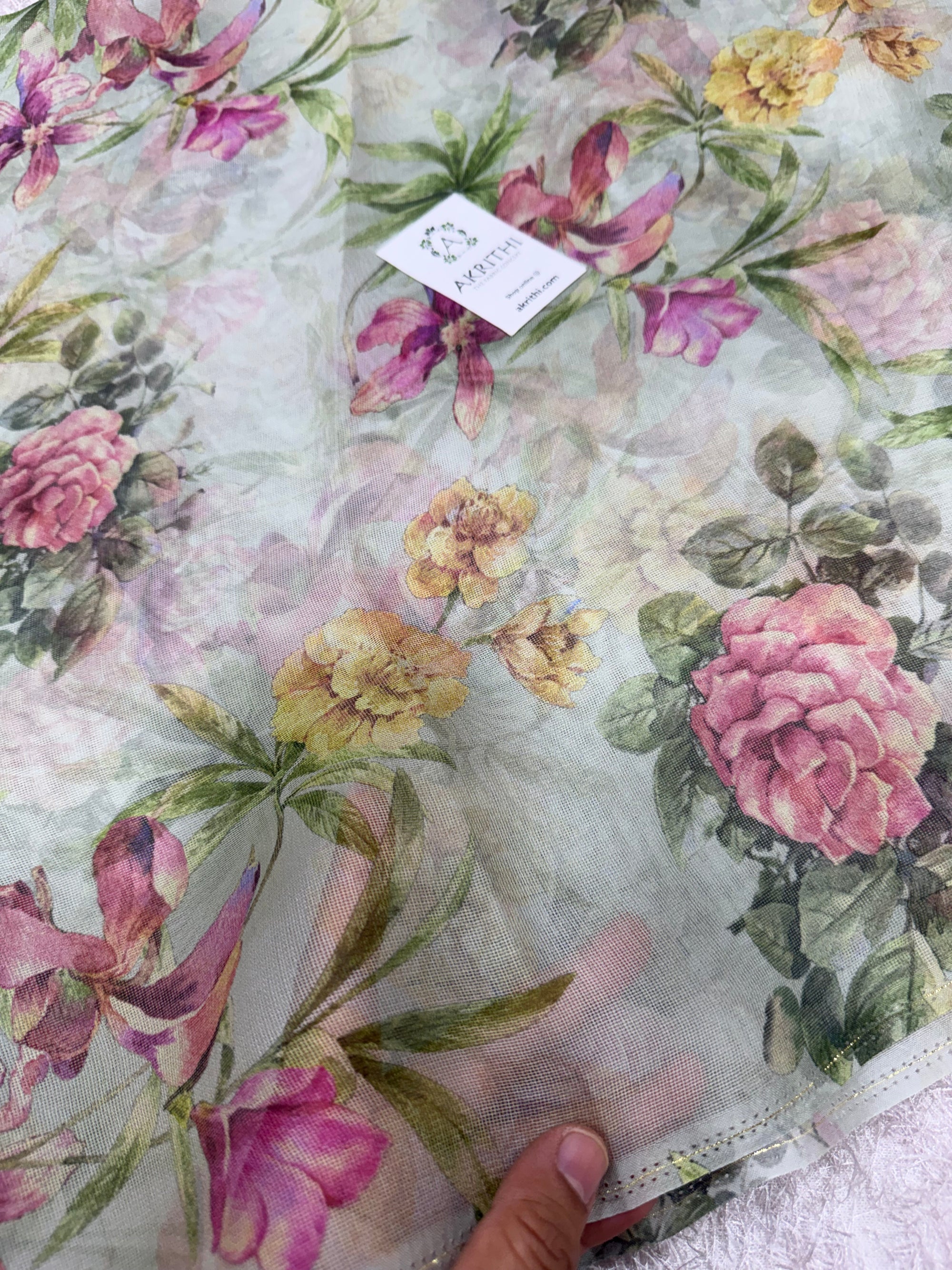 Printed viscose jute fabric