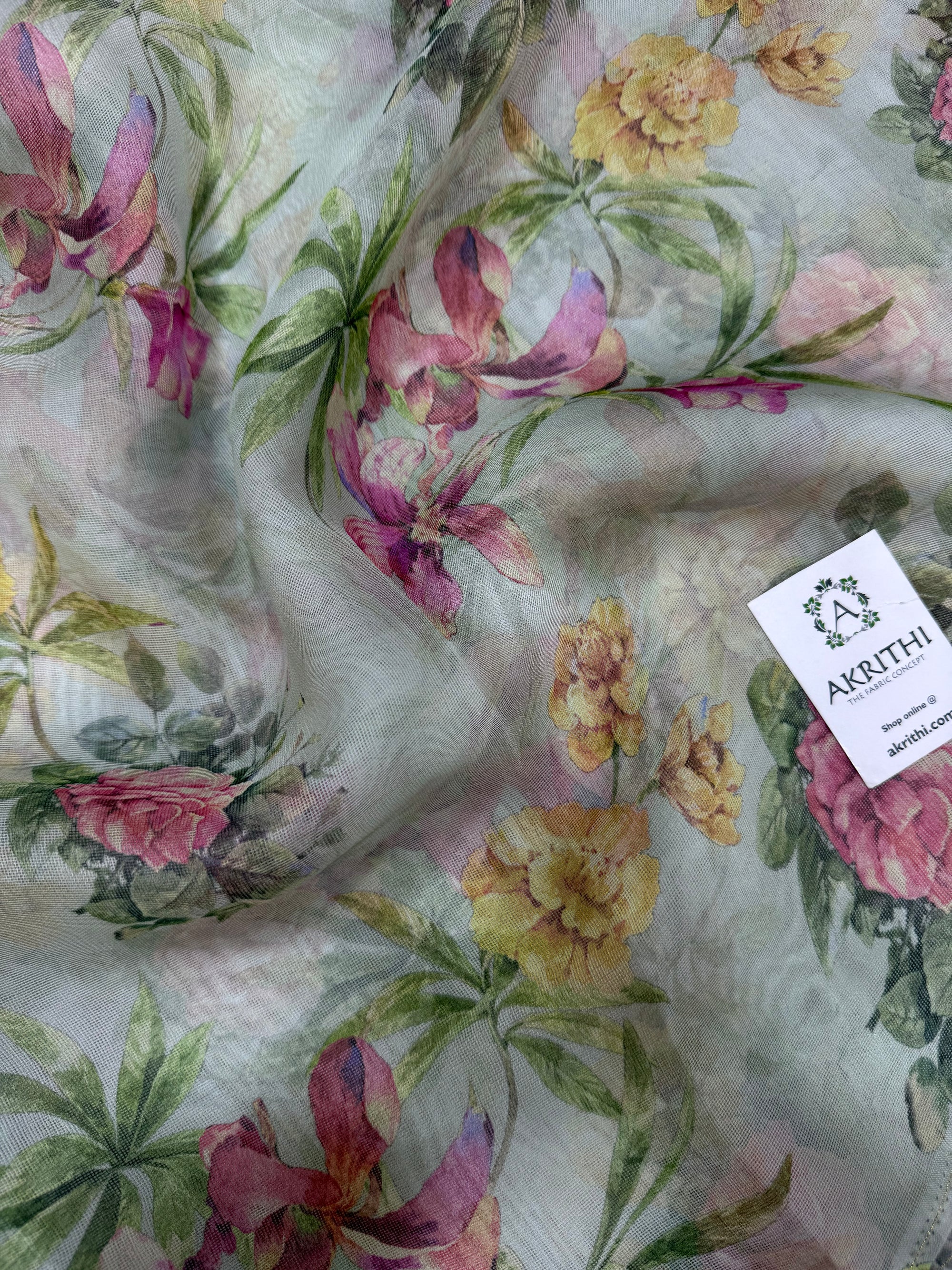 Printed viscose jute fabric