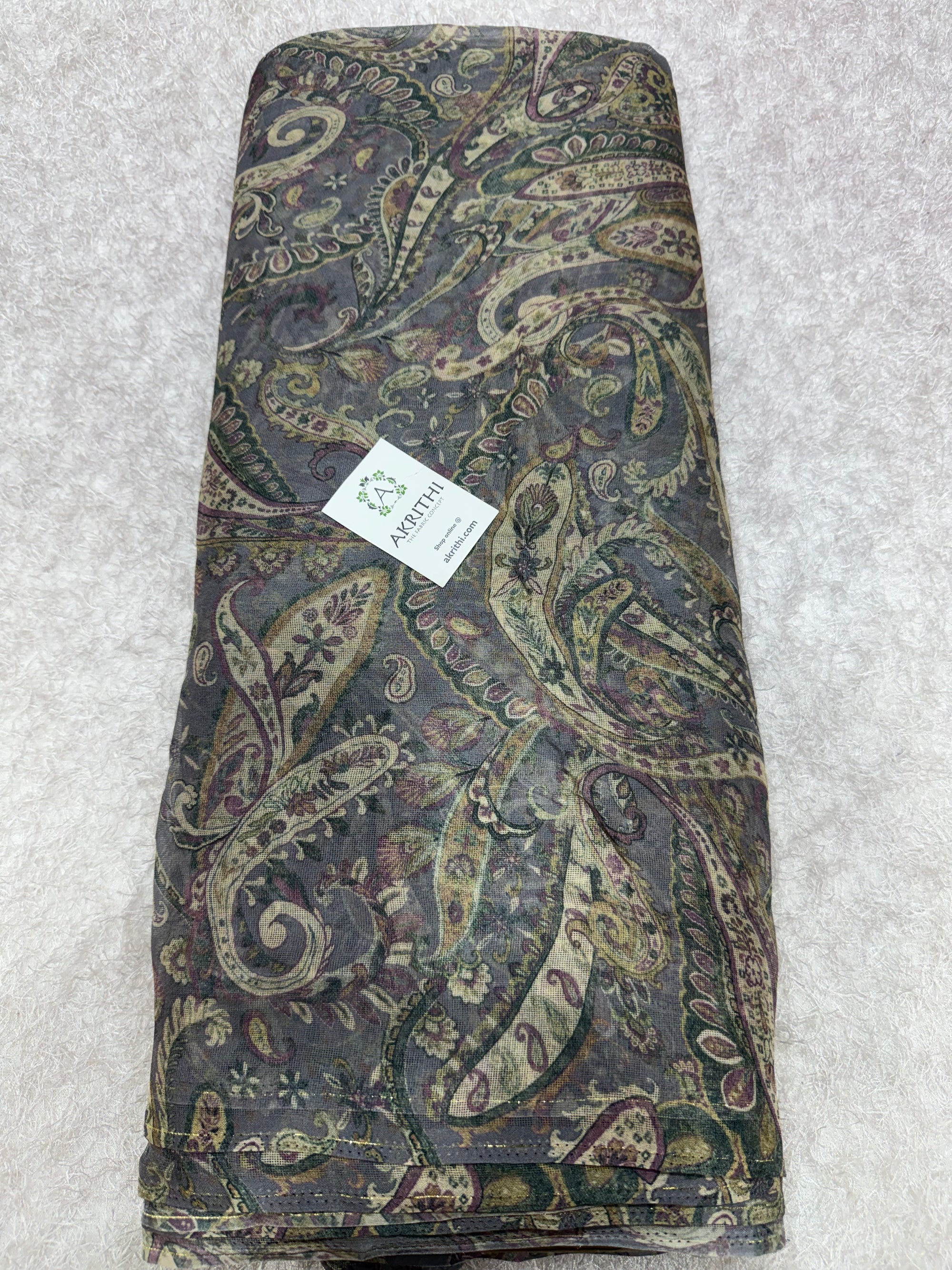 Printed viscose jute fabric