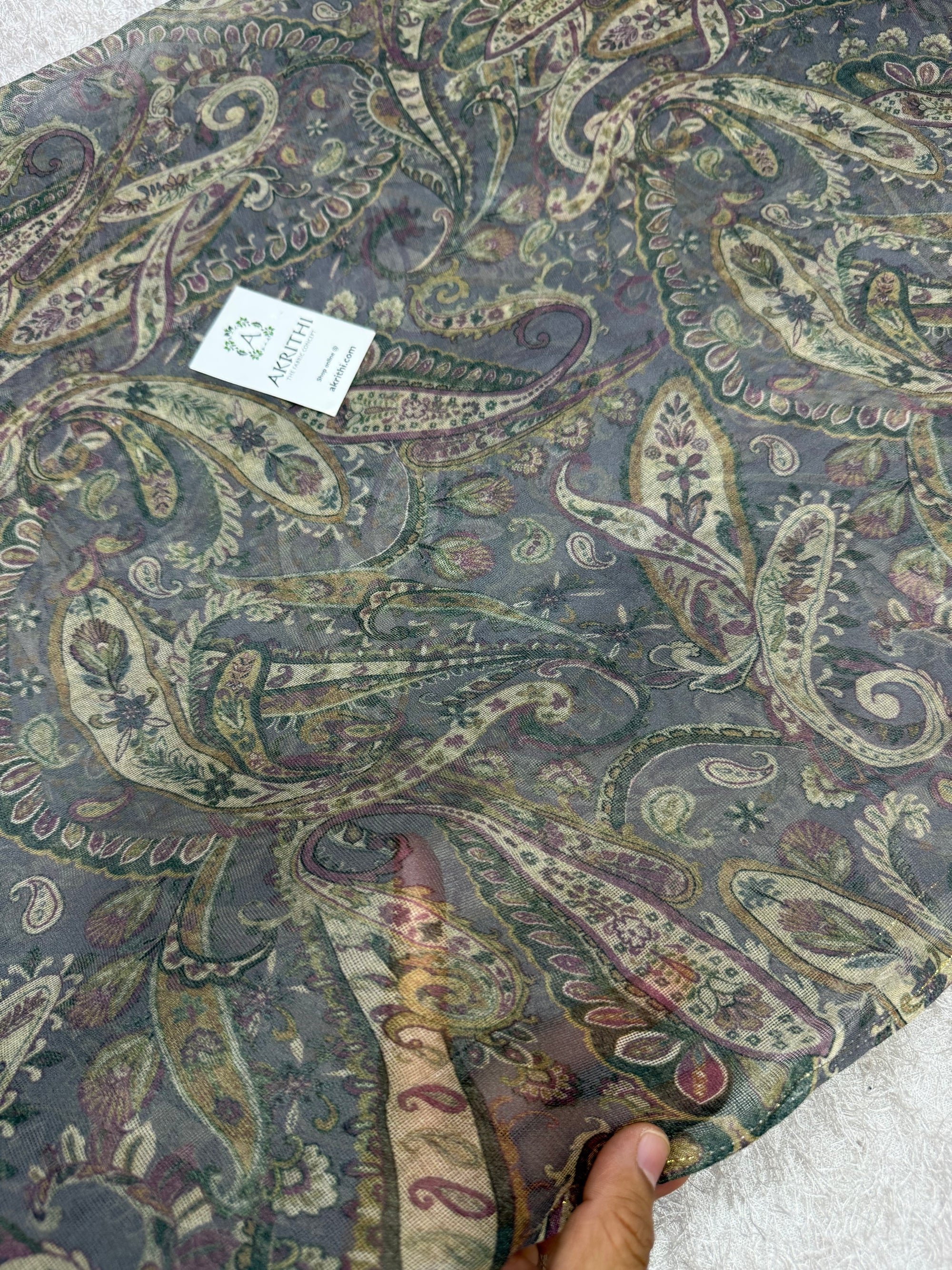 Printed viscose jute fabric
