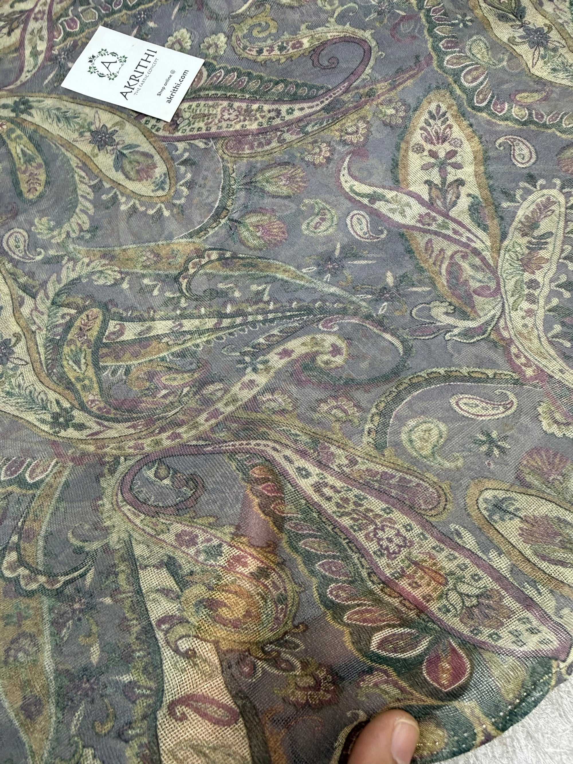 Printed viscose jute fabric