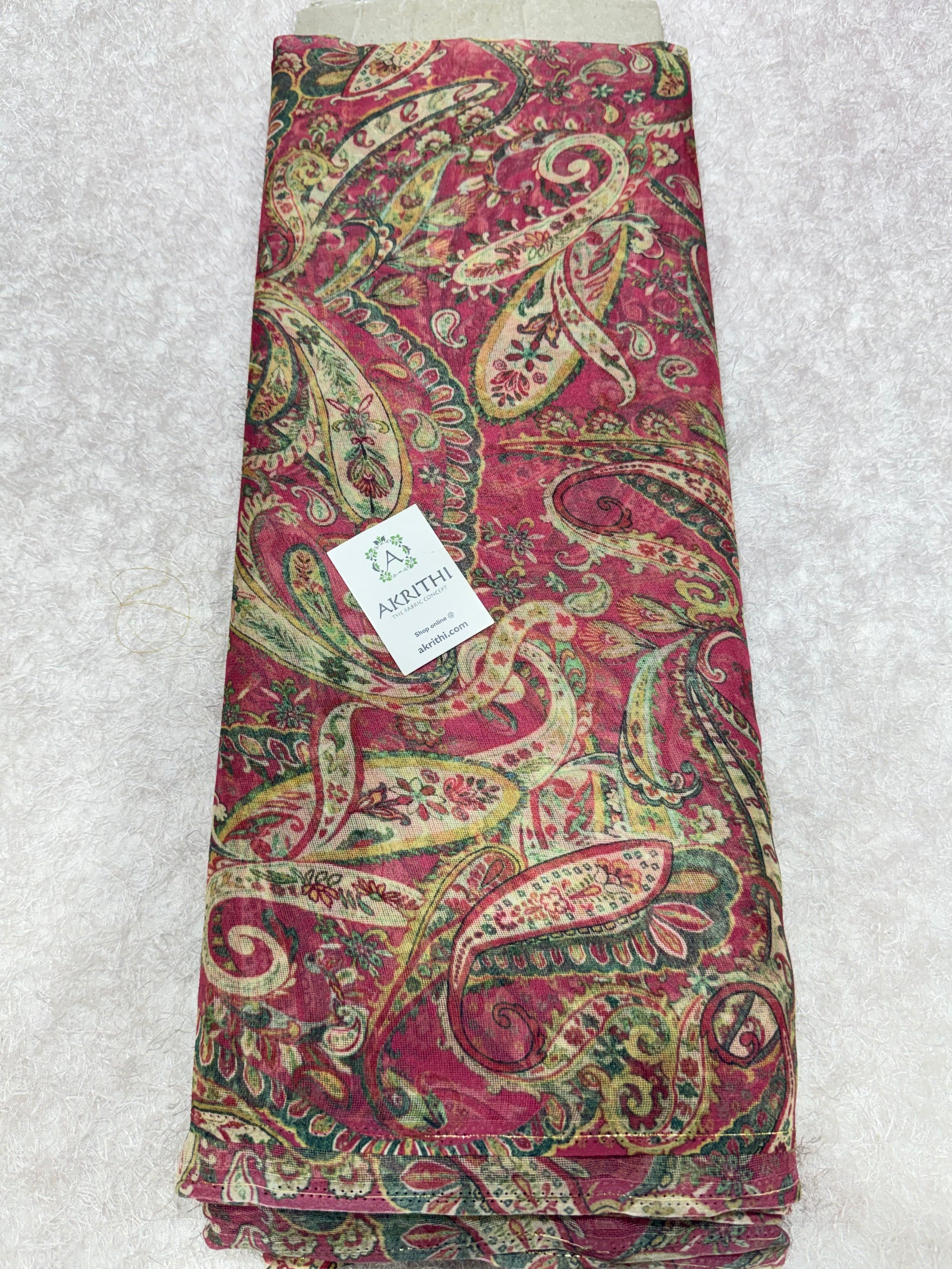Printed viscose jute fabric