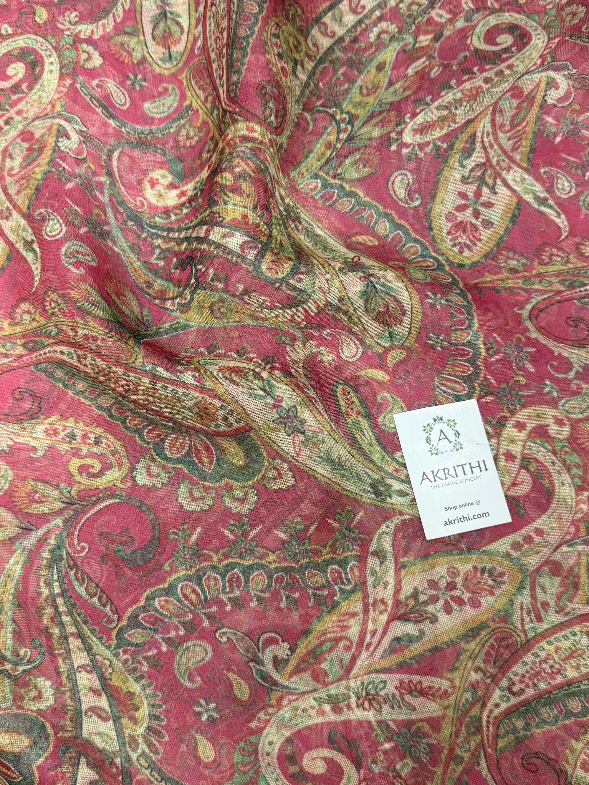 Printed viscose jute fabric