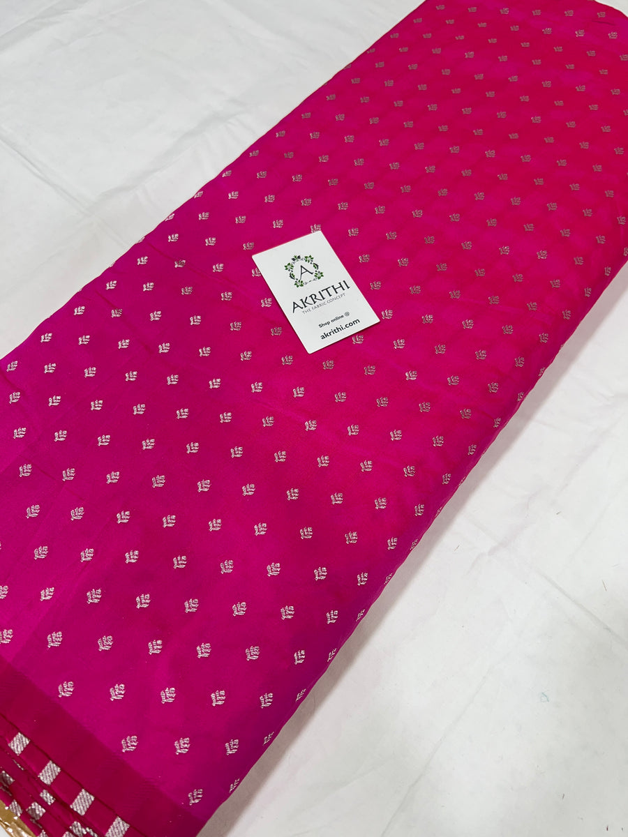 Semi Banarasi silk fabric