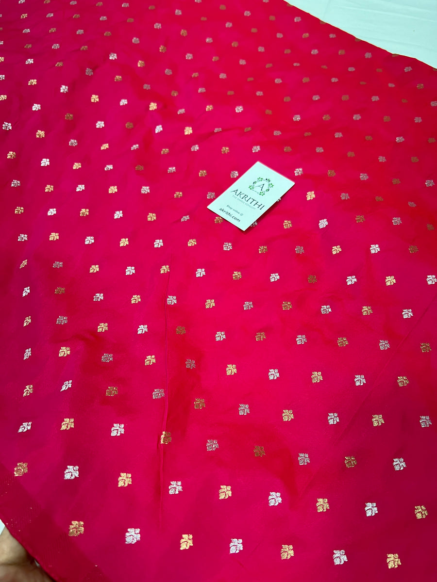 Semi Banarasi silk fabric