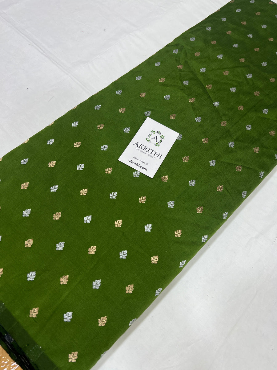 Semi Banarasi silk fabric