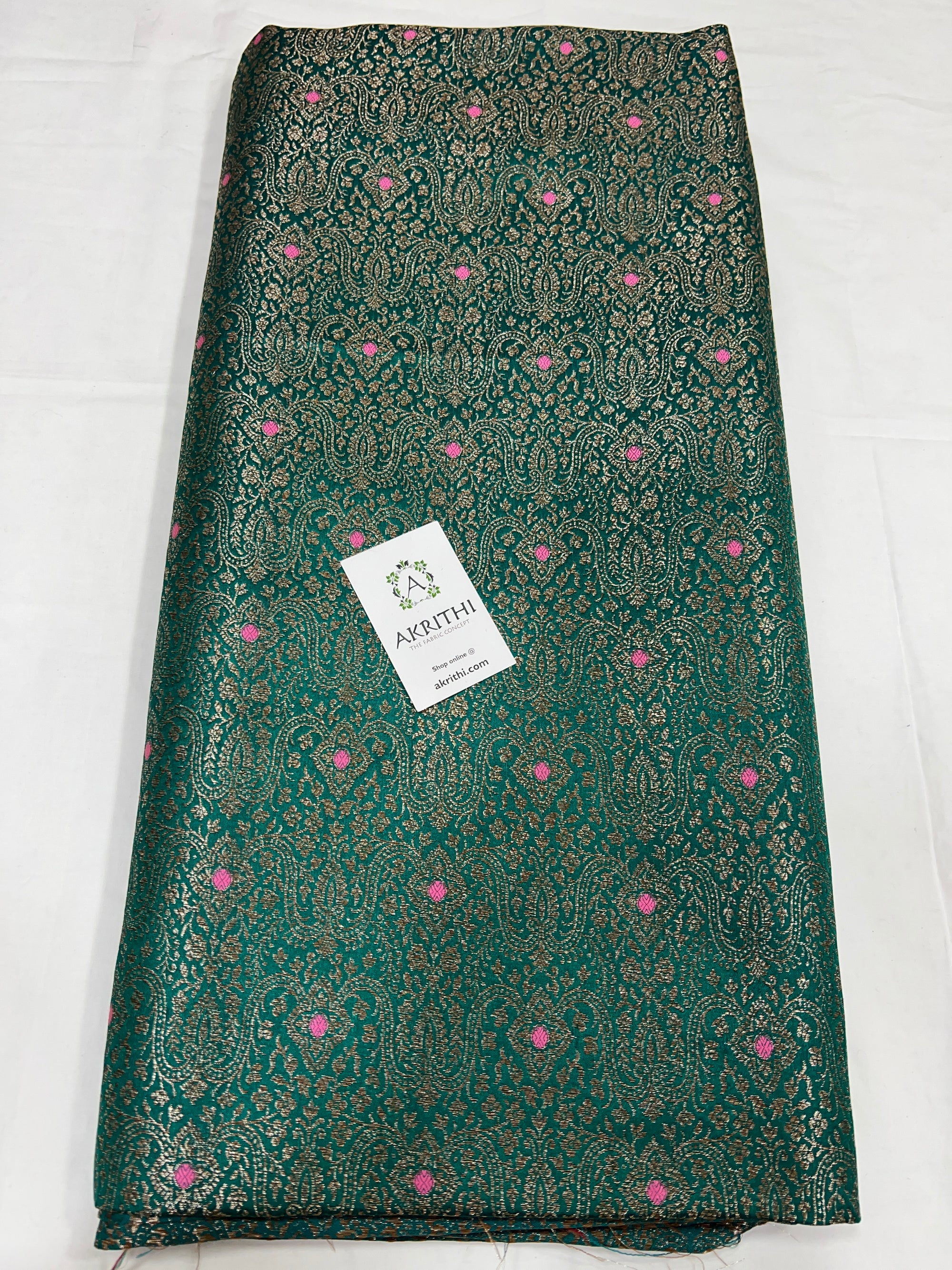 Pure Banarasi brocade fabric 90 cms cut