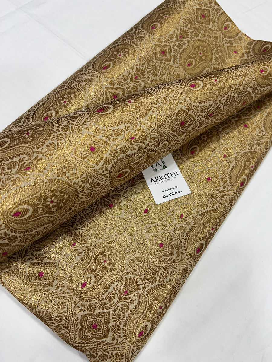 Pure Banarasi brocade fabric