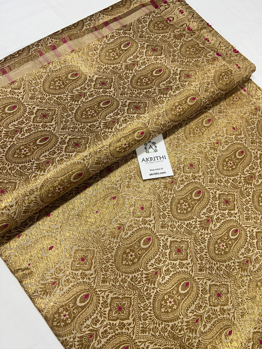 Pure Banarasi brocade fabric