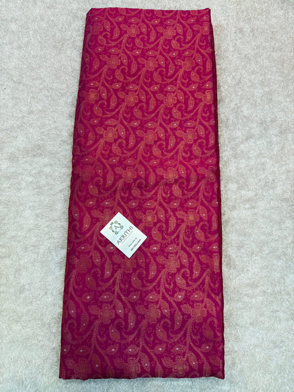 Banarasi meenakari pure soft dupion silk fabric
