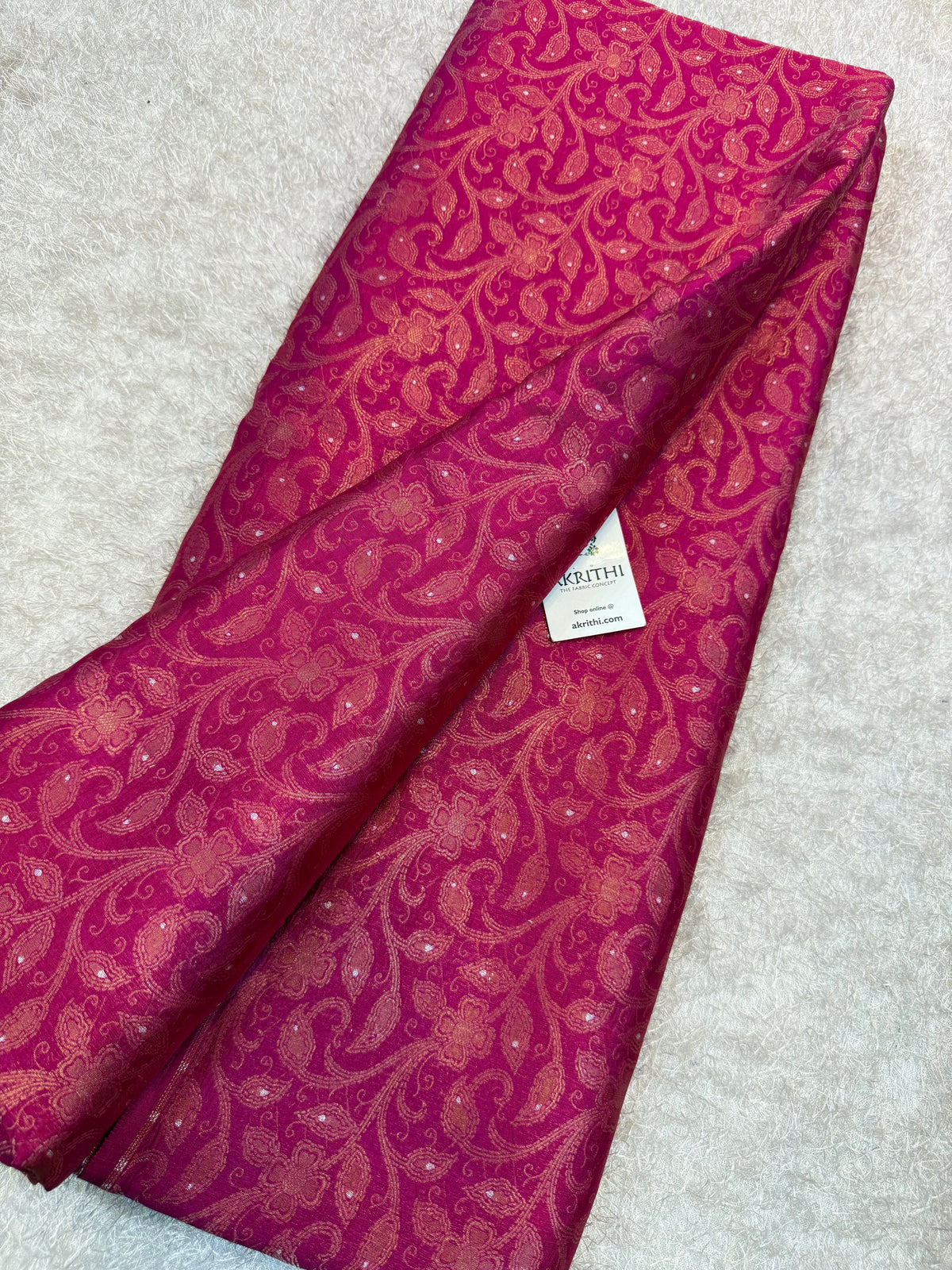 Banarasi meenakari pure soft dupion silk fabric