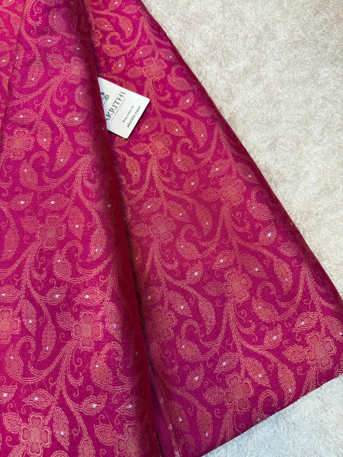 Banarasi meenakari pure soft dupion silk fabric