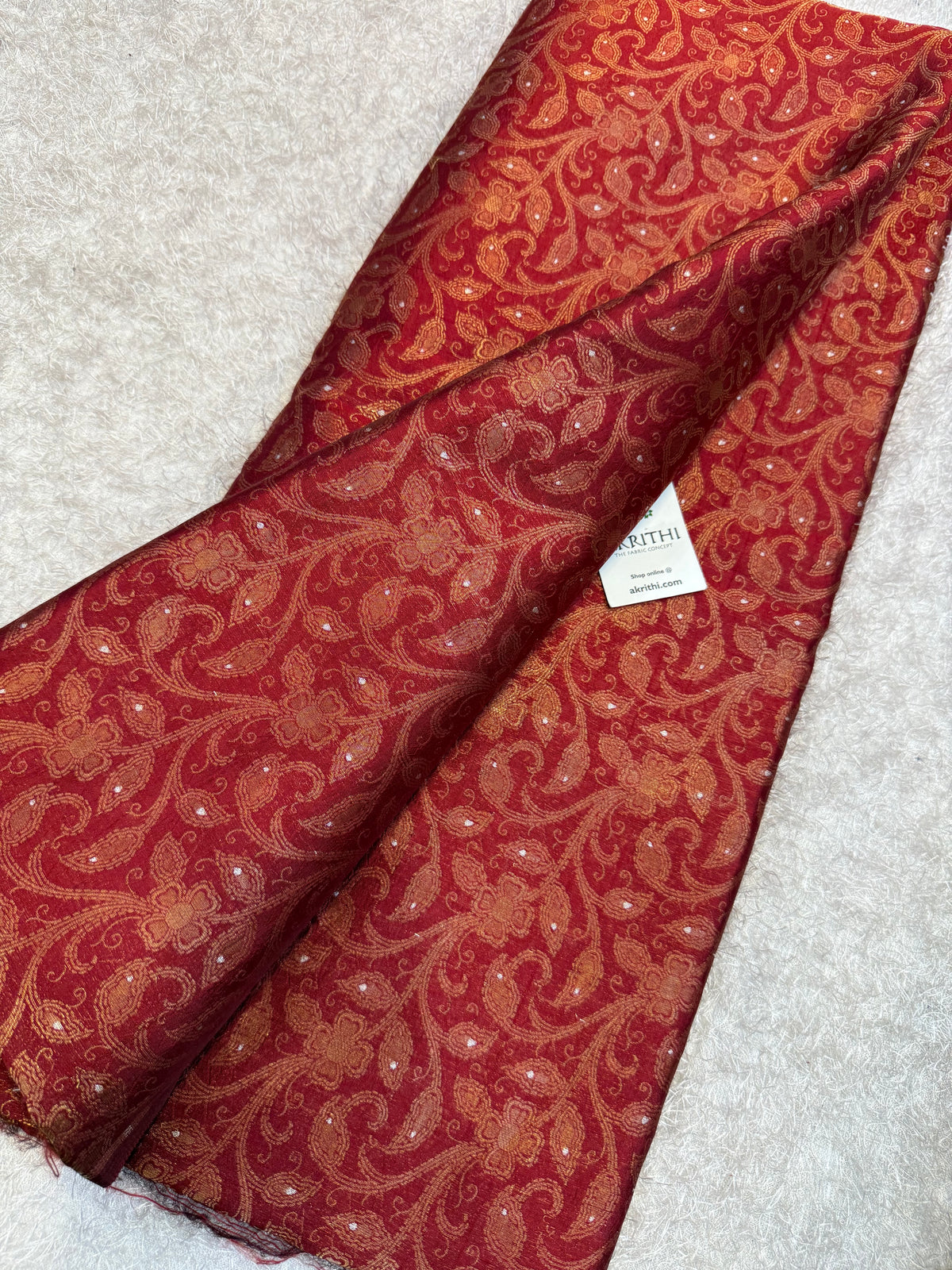 Banarasi meenakari pure soft dupion silk fabric