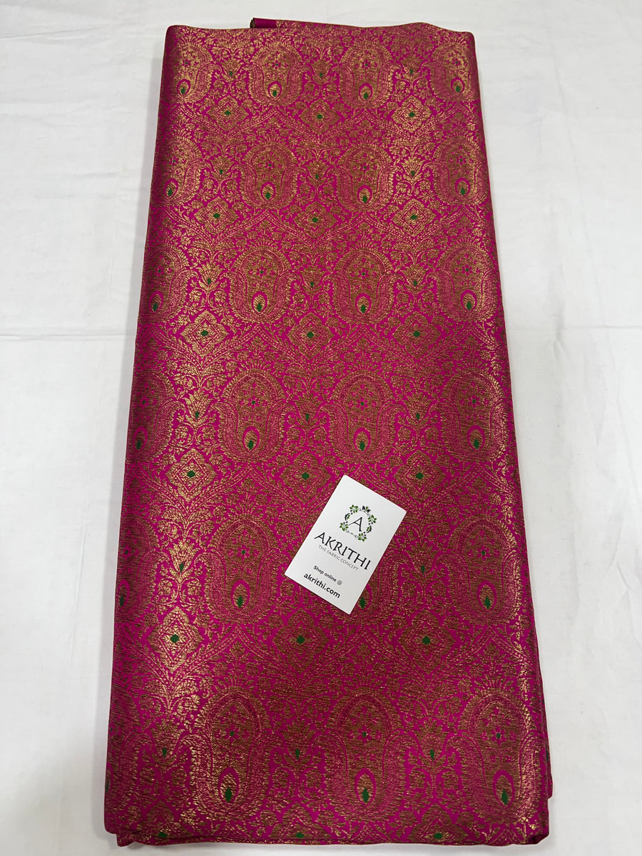 Pure Banarasi brocade fabric 70 cms cut