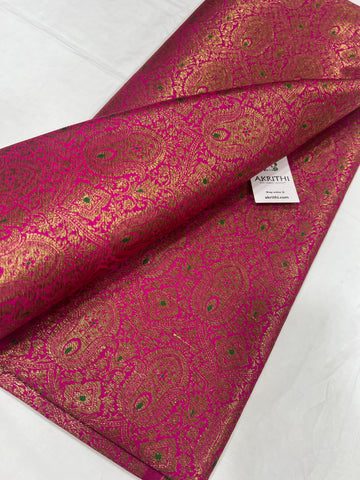 Pure Banarasi brocade fabric 70 cms cut