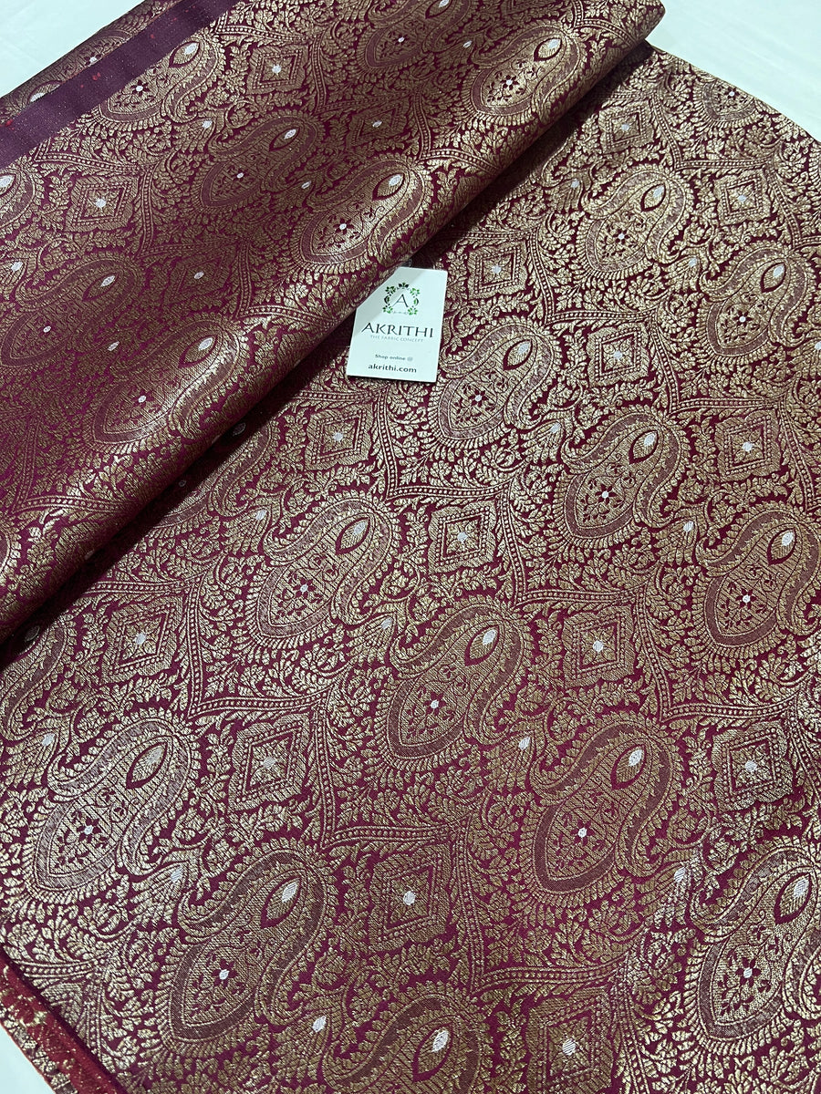 Pure Banarasi brocade fabric