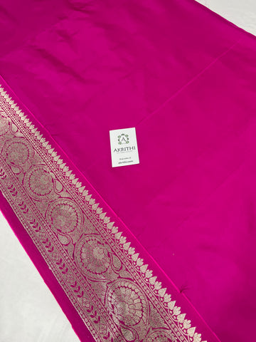 Pure silk saree with Banarasi lace