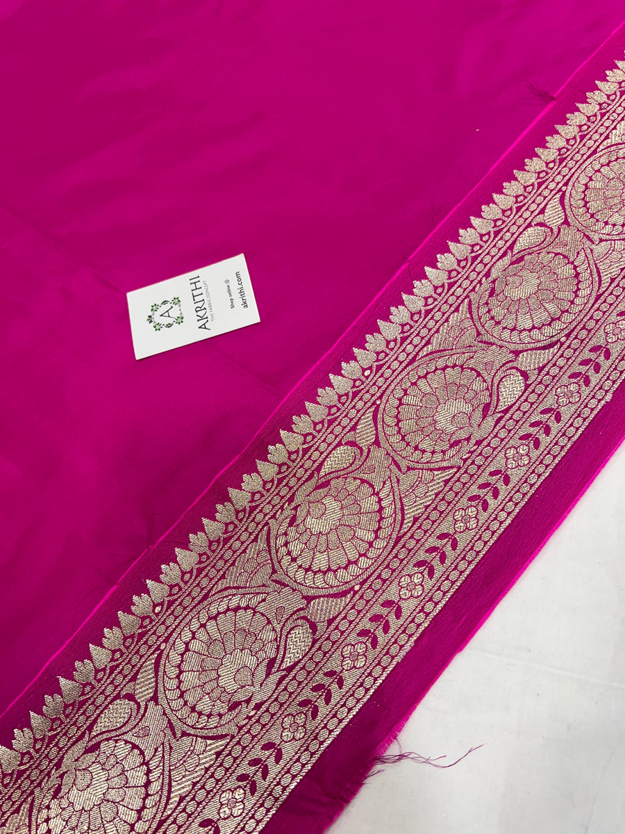 Pure silk saree with Banarasi lace