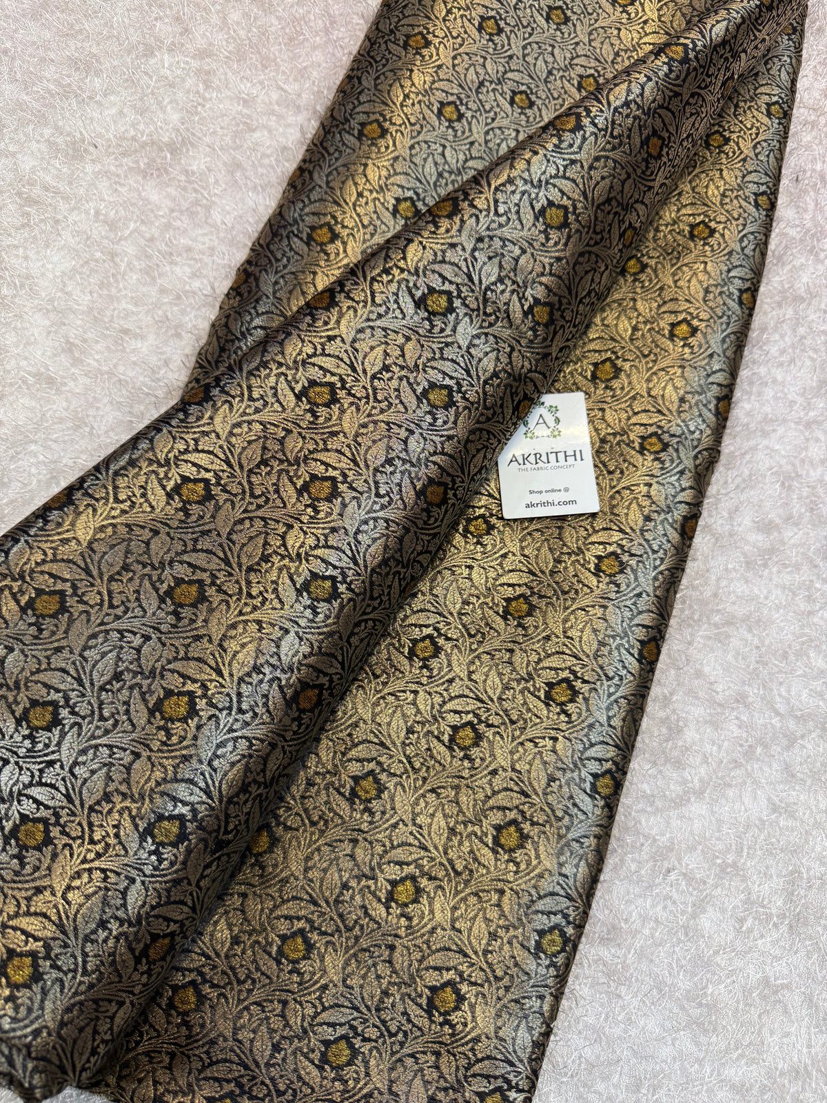 Banarasi meenakari pure dupion silk fabric
