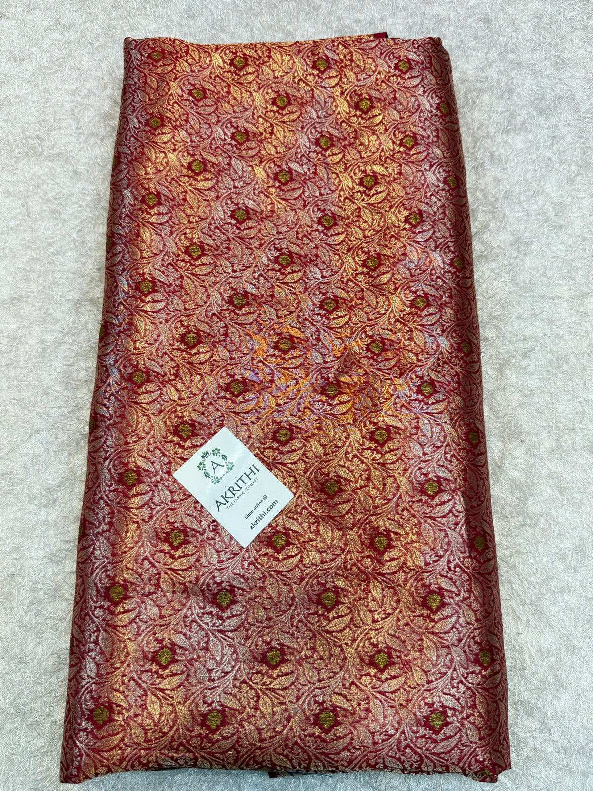 Banarasi meenakari pure dupion silk fabric