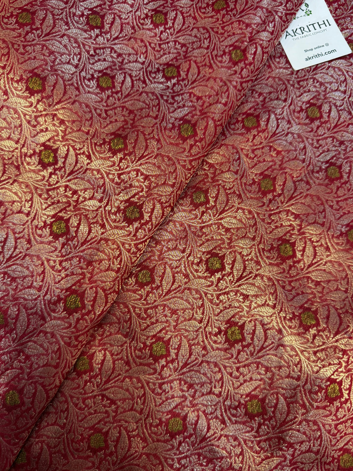 Banarasi meenakari pure dupion silk fabric
