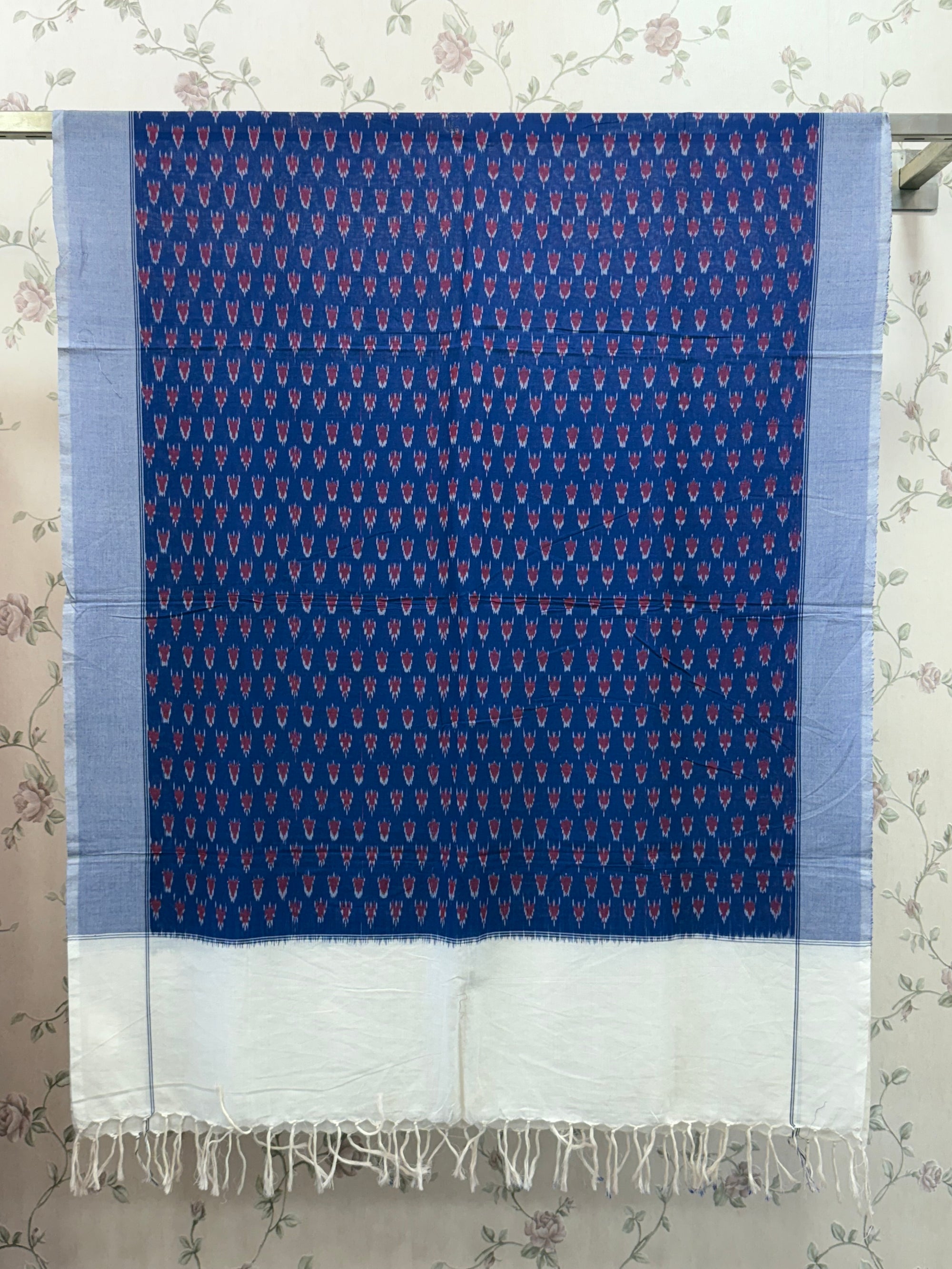 Handloom Pochampally mercerised cotton ikat dupatta