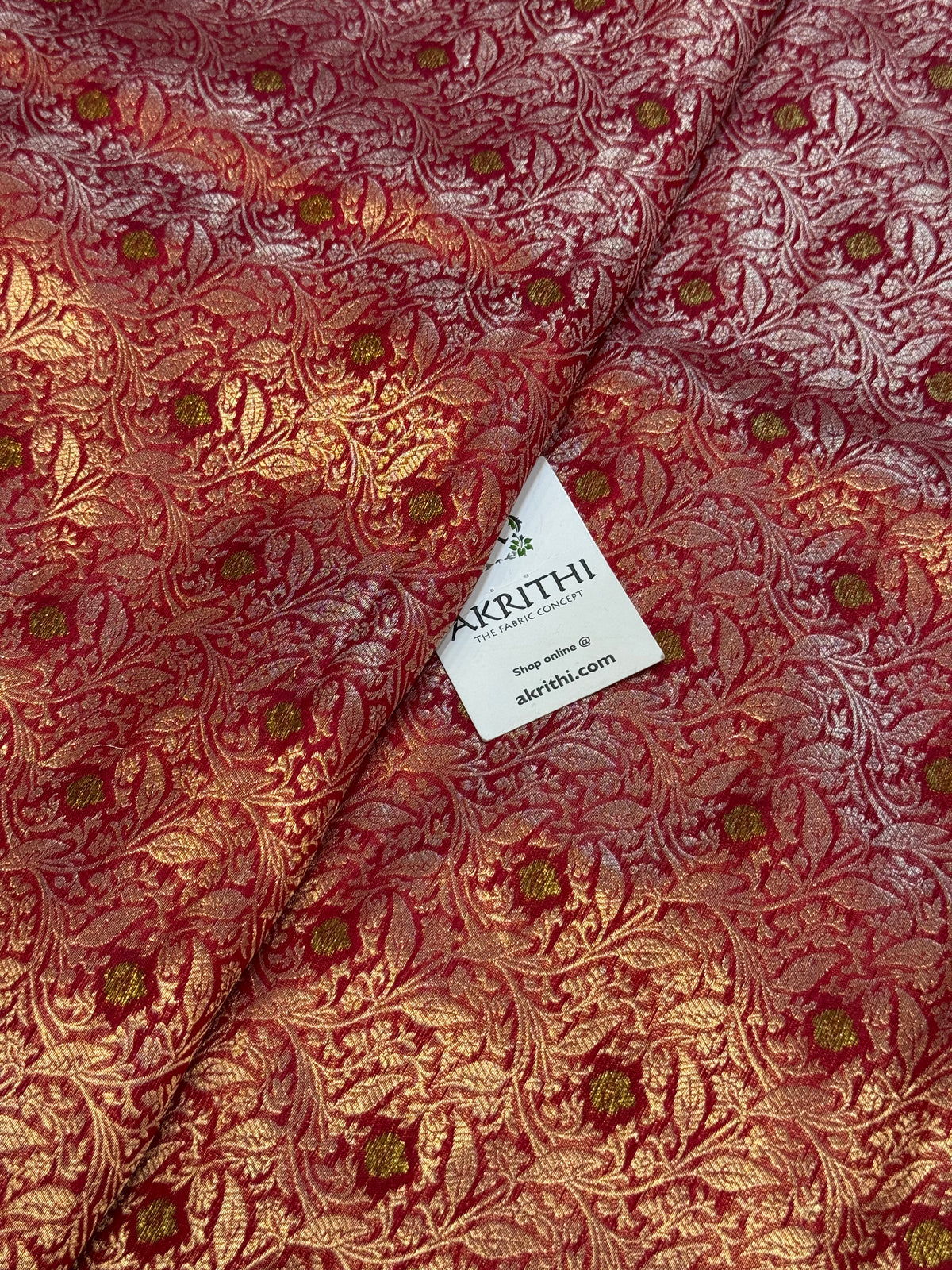 Banarasi meenakari pure dupion silk fabric