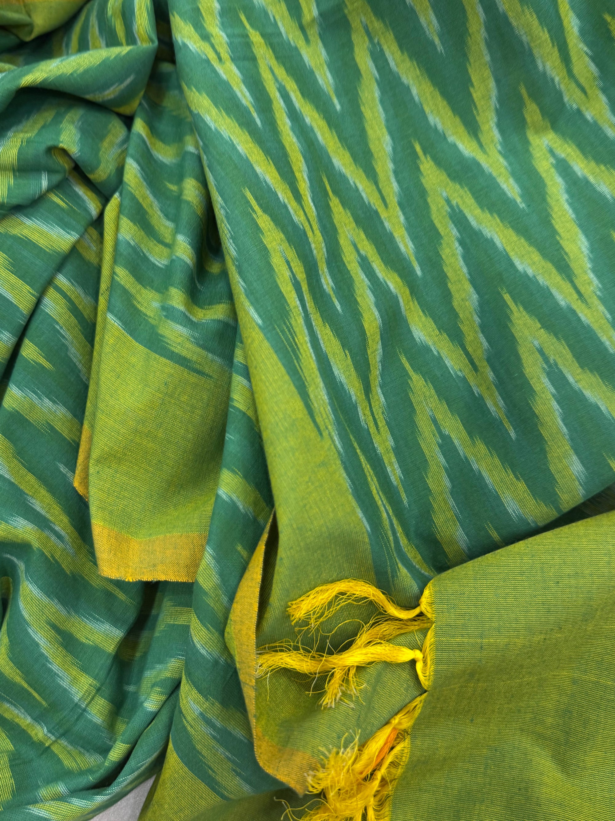 Handloom Pochampally mercerised cotton ikat dupatta
