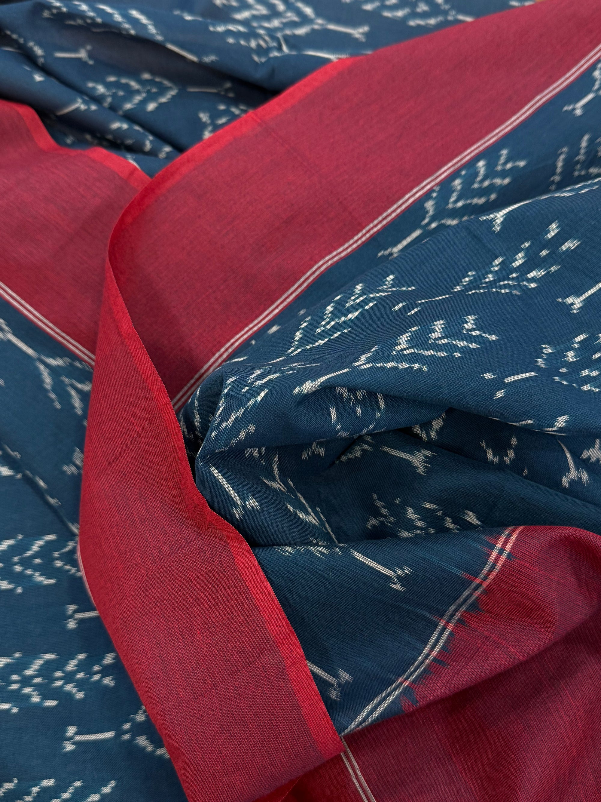 Handloom Pochampally mercerised cotton ikat dupatta