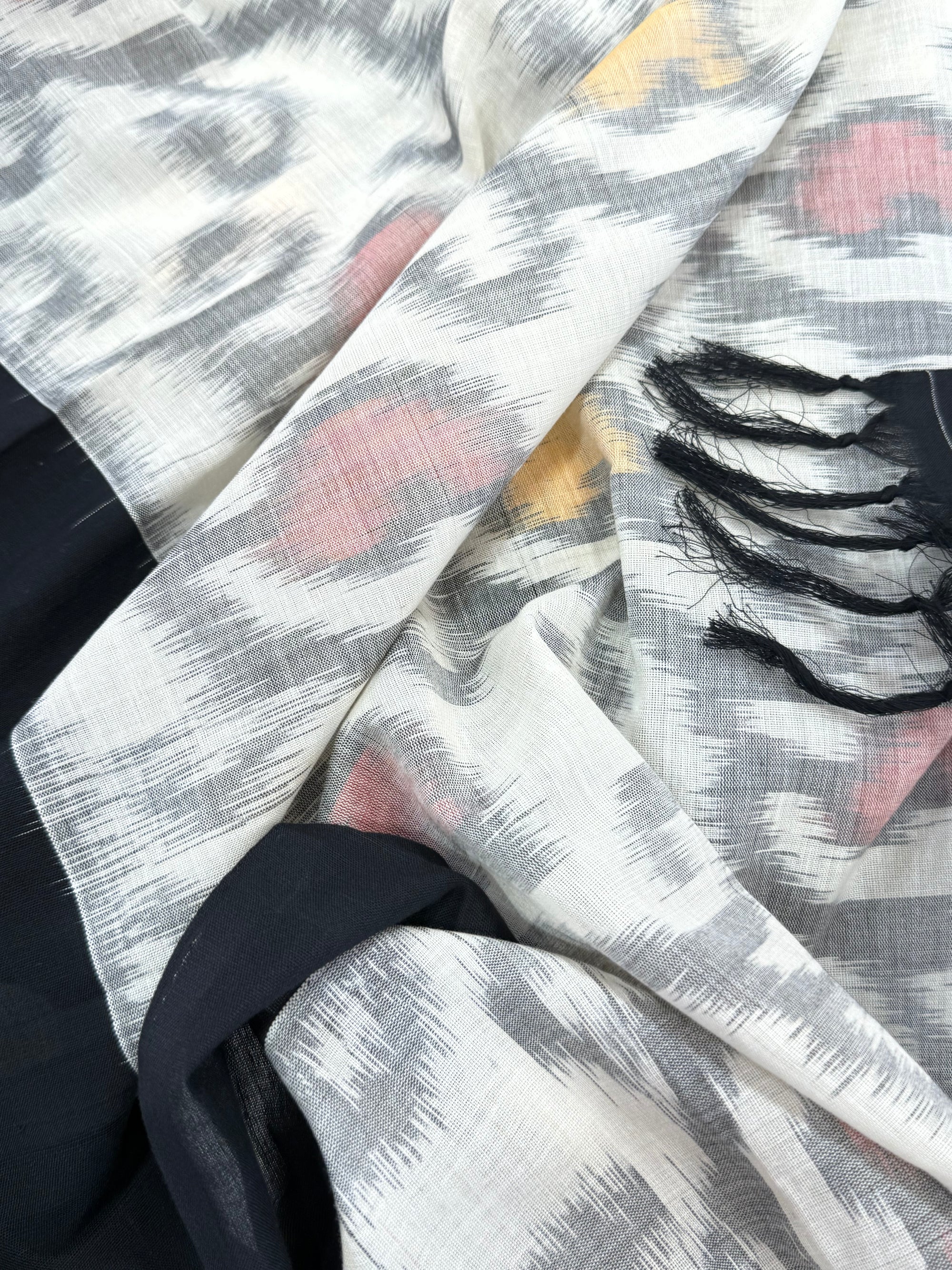 Handloom Pochampally mercerised cotton ikat dupatta