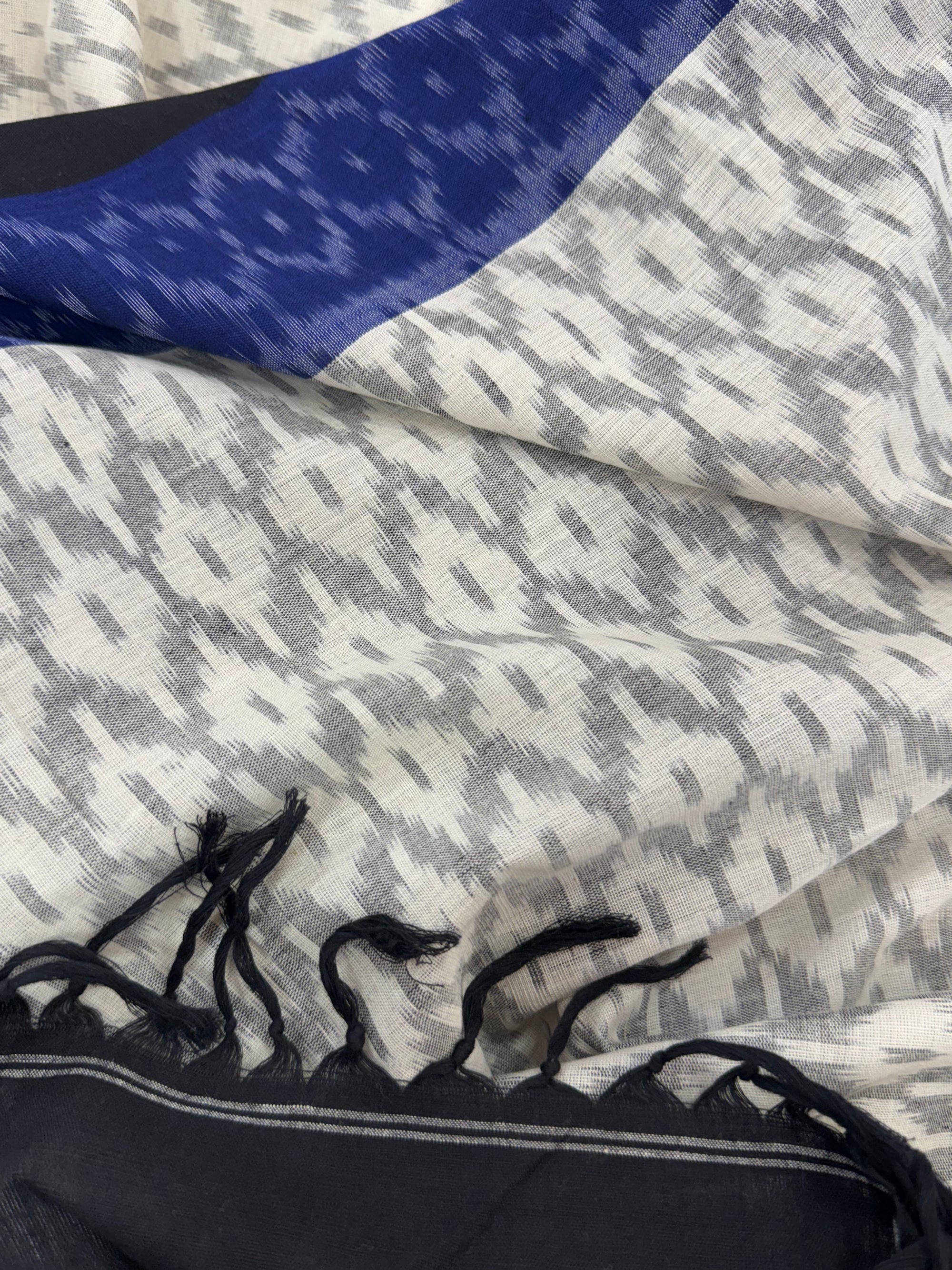 Handloom Pochampally mercerised cotton ikat dupatta